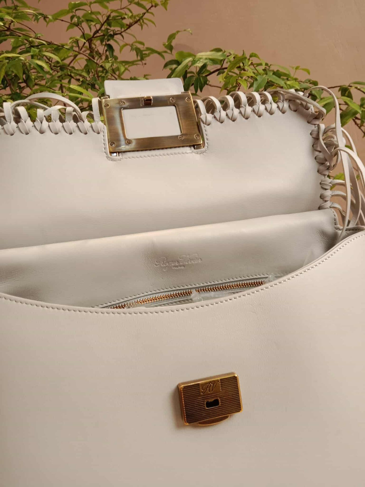 Roger Vivier Gray Frill Bag
