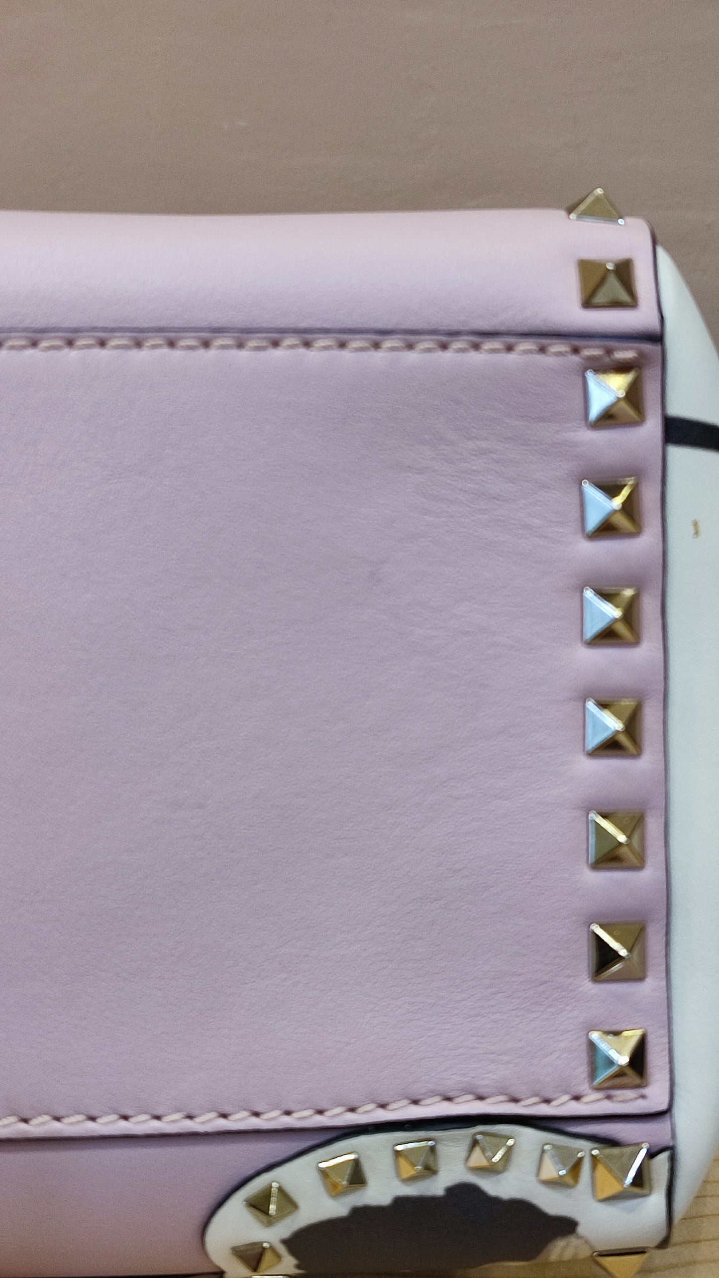 Valentino Rockstud Floral Pink Tote Bag