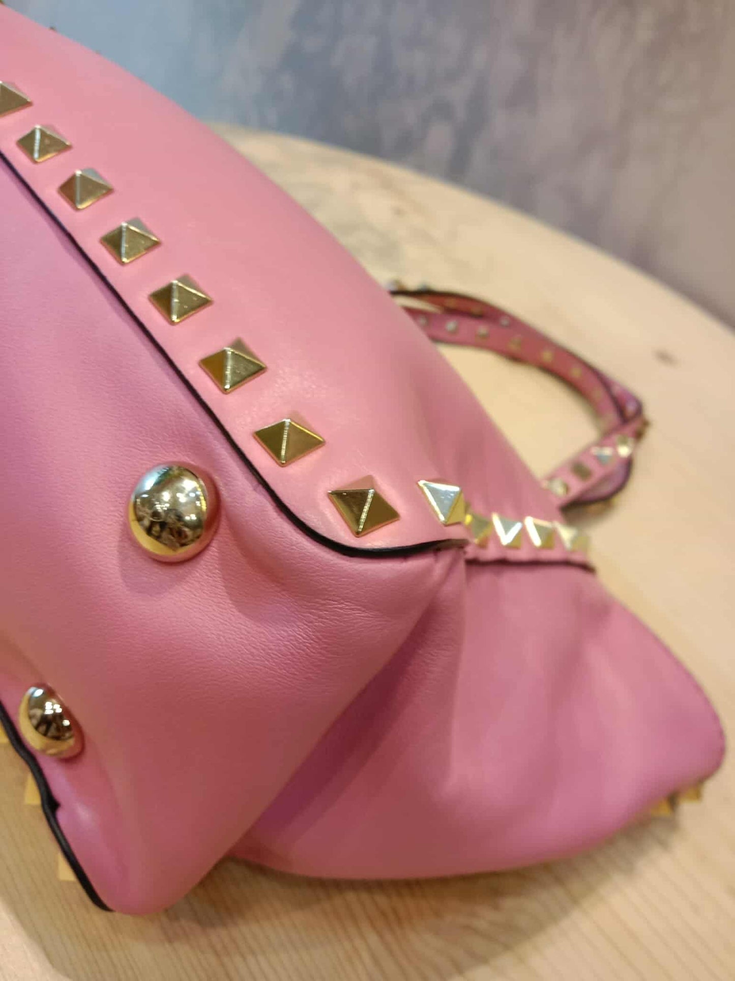 Valentino Rockstud Tote Bag Pink Mini
