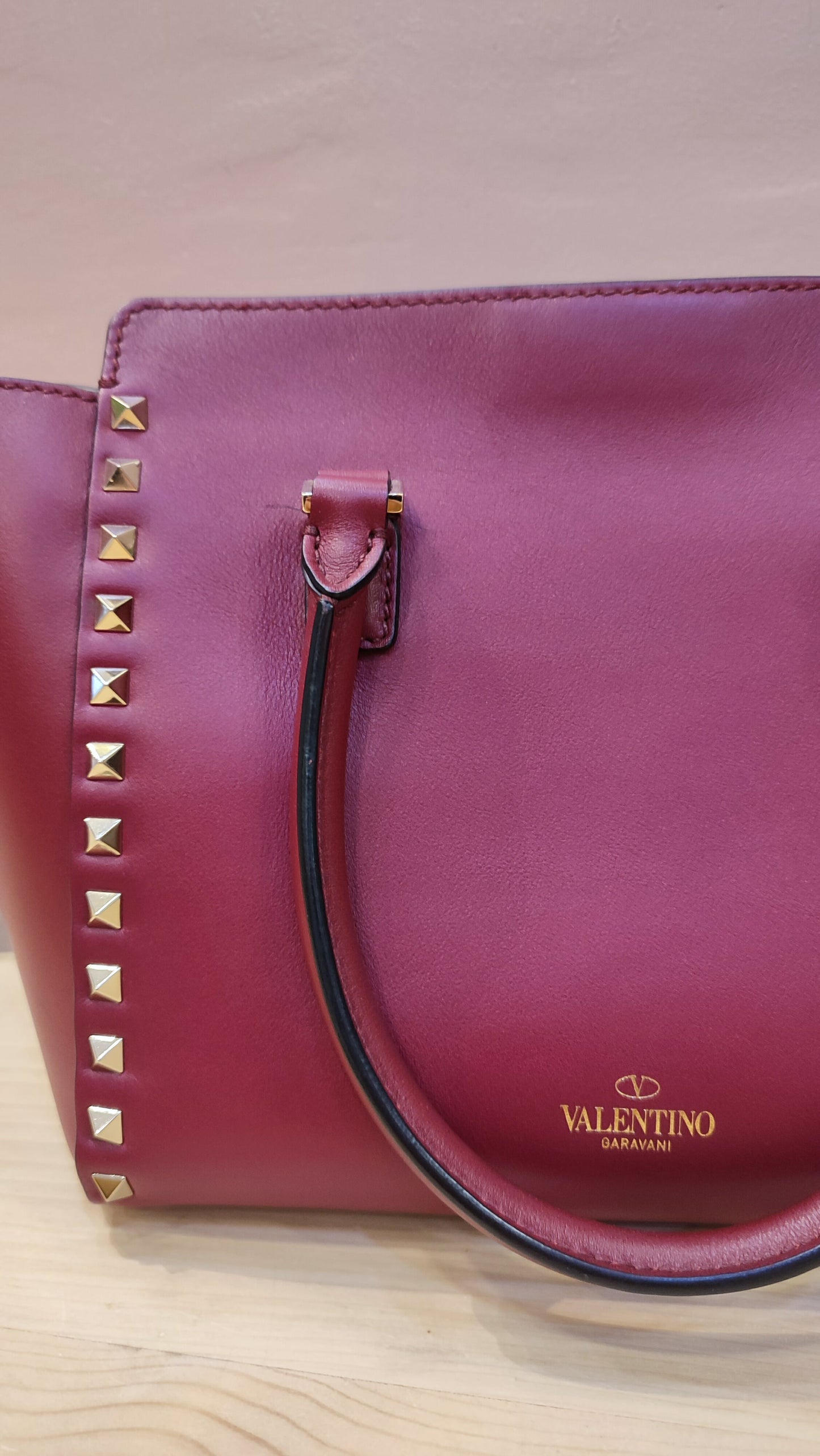 Valentino Rockstud Red Tote Bag