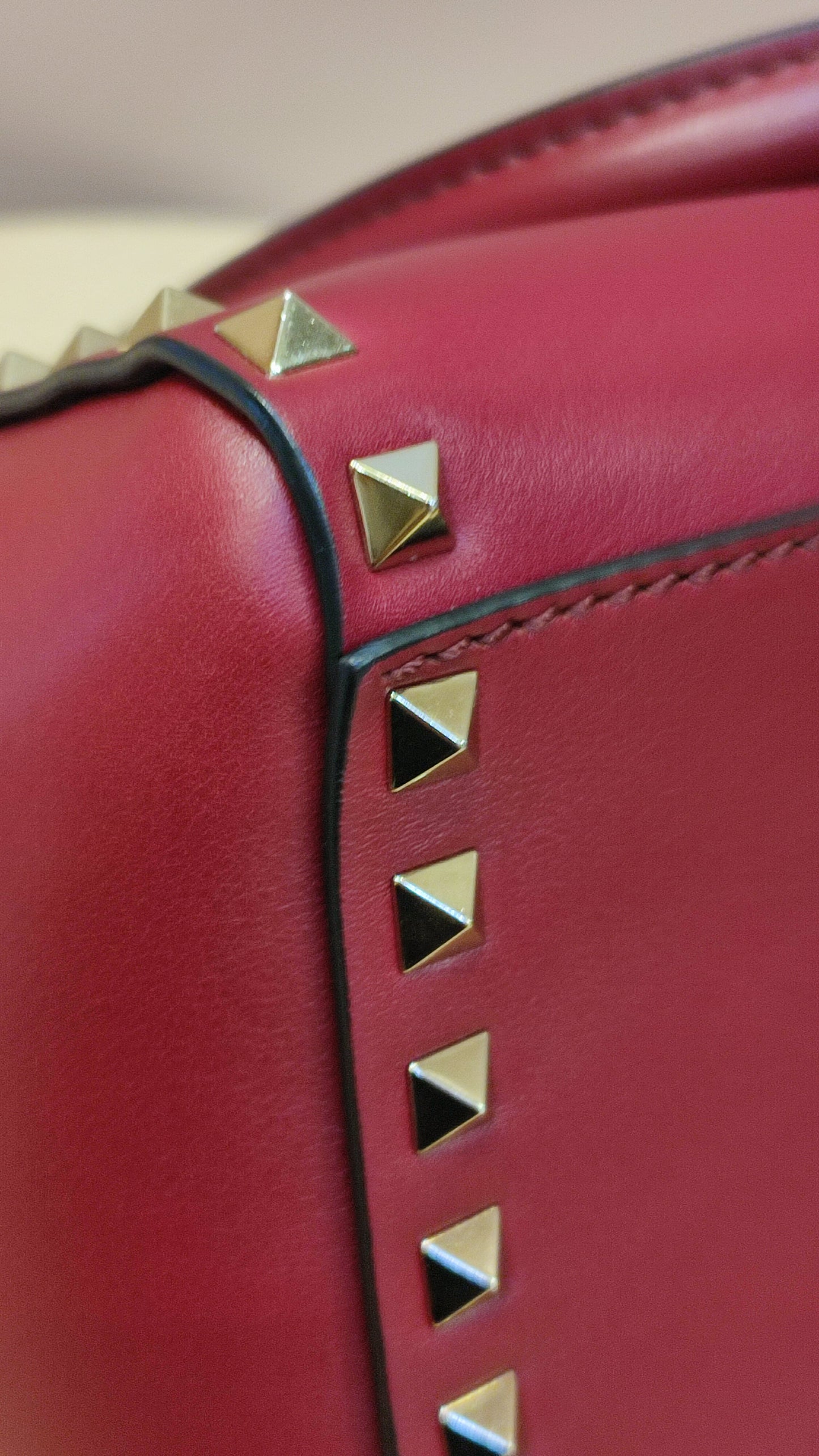 Valentino Rockstud Red Tote Bag