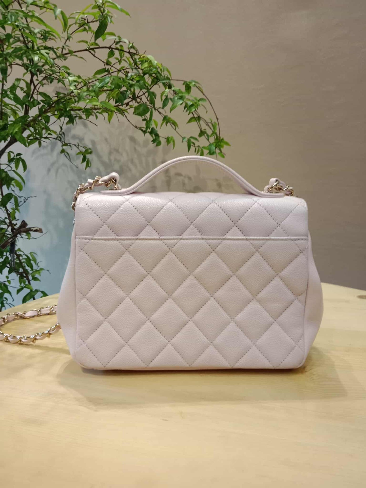 Chanel Business Affinity Light Pink Caviar Medium Microchipped