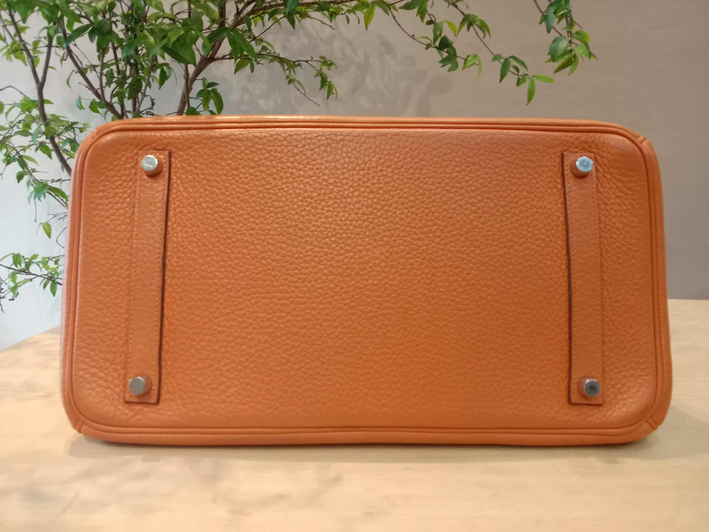 Hermes Birkin 35 Poppy Orange Clemence Stamp L Square 2008