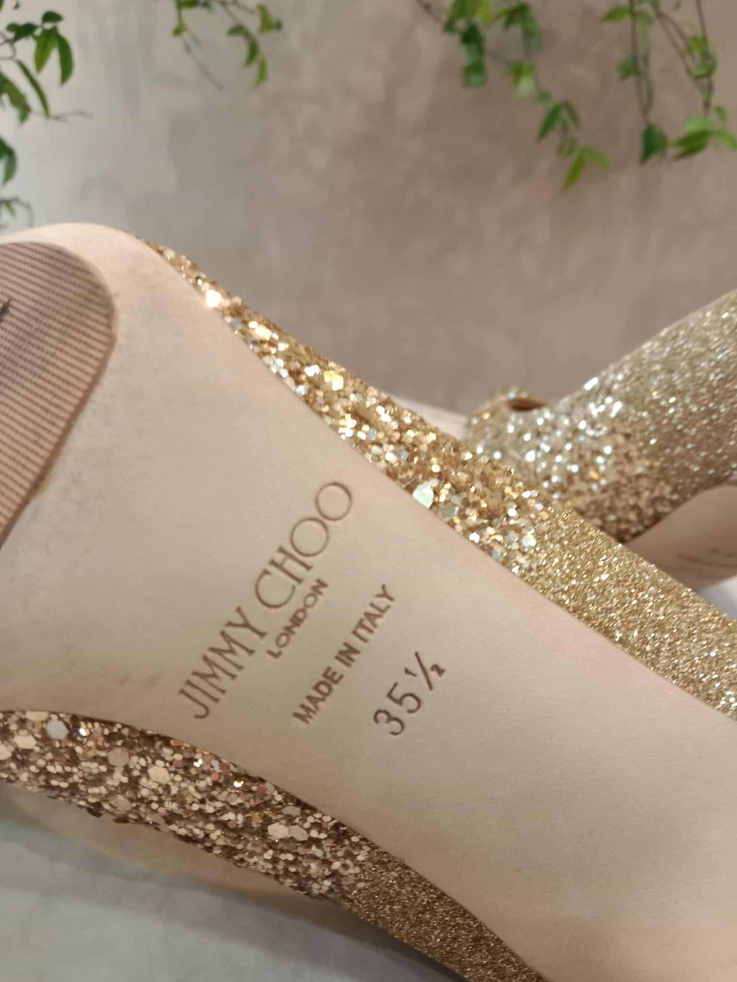 Jimmy Choo Gold Heels Size 35.5