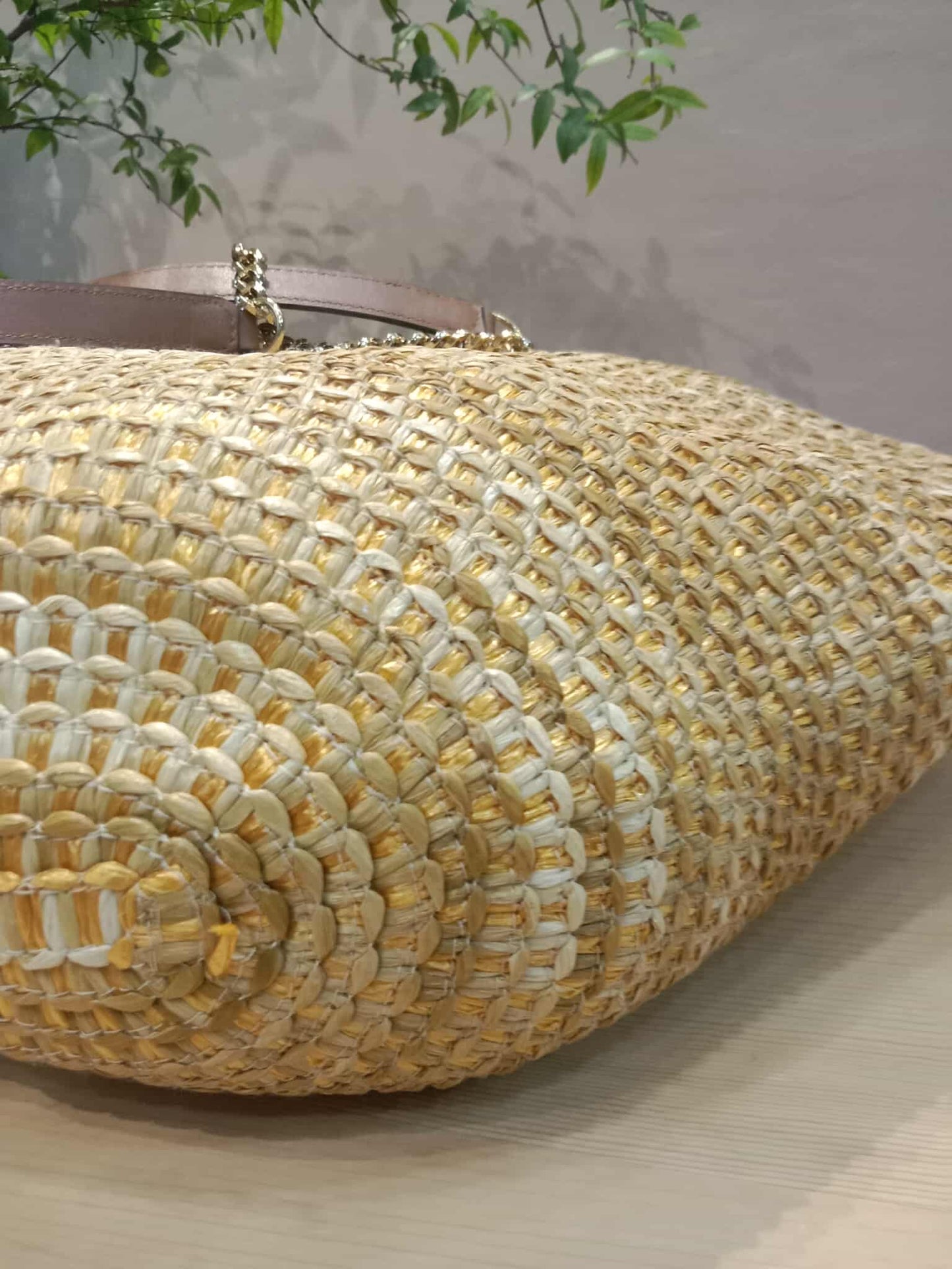 Jimmy Choo Mari Woven Raffia Tote Handbag