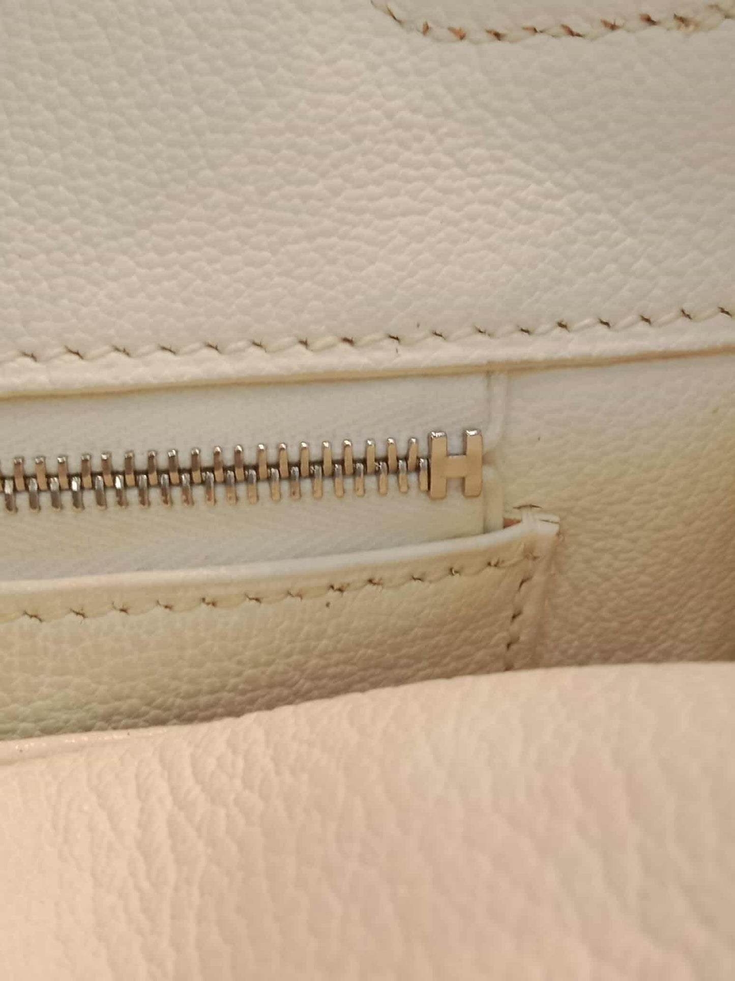 Hermes Birkin 35 White Clemence Stamp N Square 2010