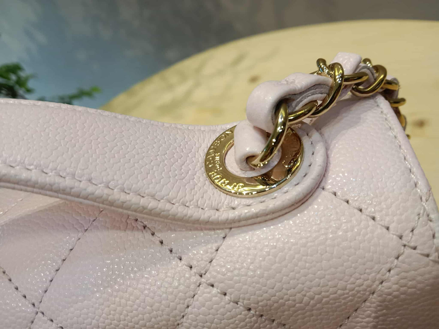 Chanel Business Affinity Light Pink Caviar Medium Microchipped