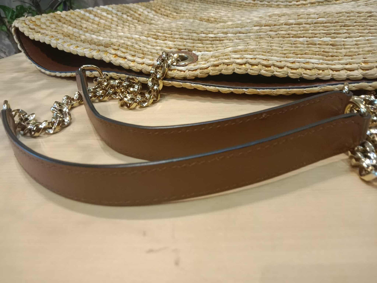 Jimmy Choo Mari Woven Raffia Tote Handbag