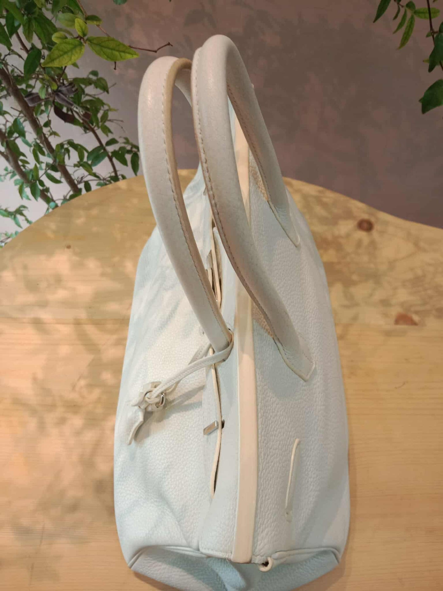 Hermes Birkin 35 White Clemence Stamp N Square 2010