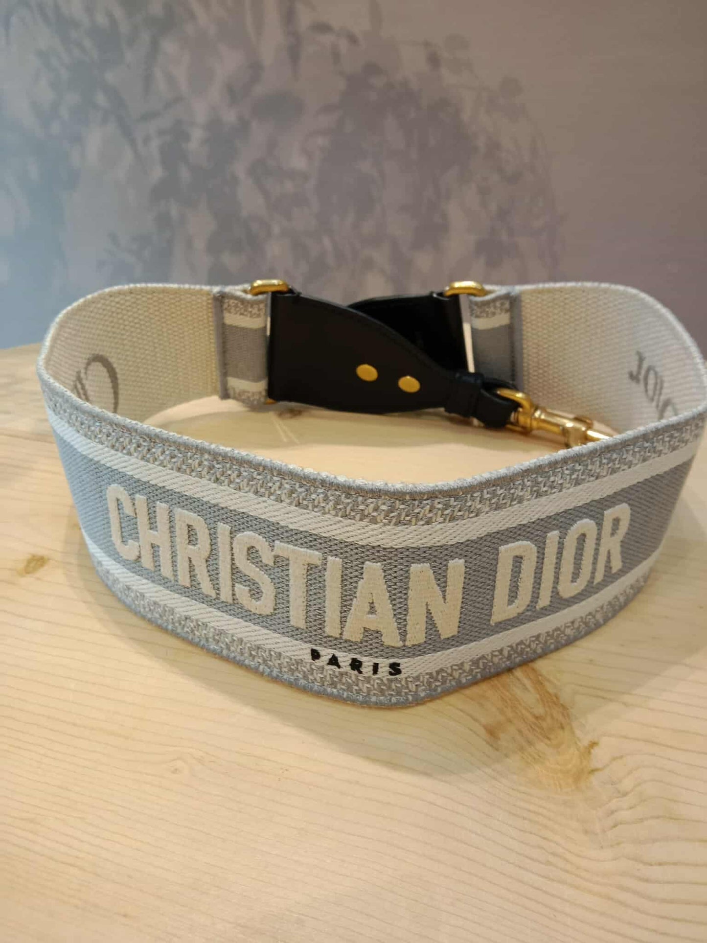 Dior Embroidered Logo Shoulder Strap