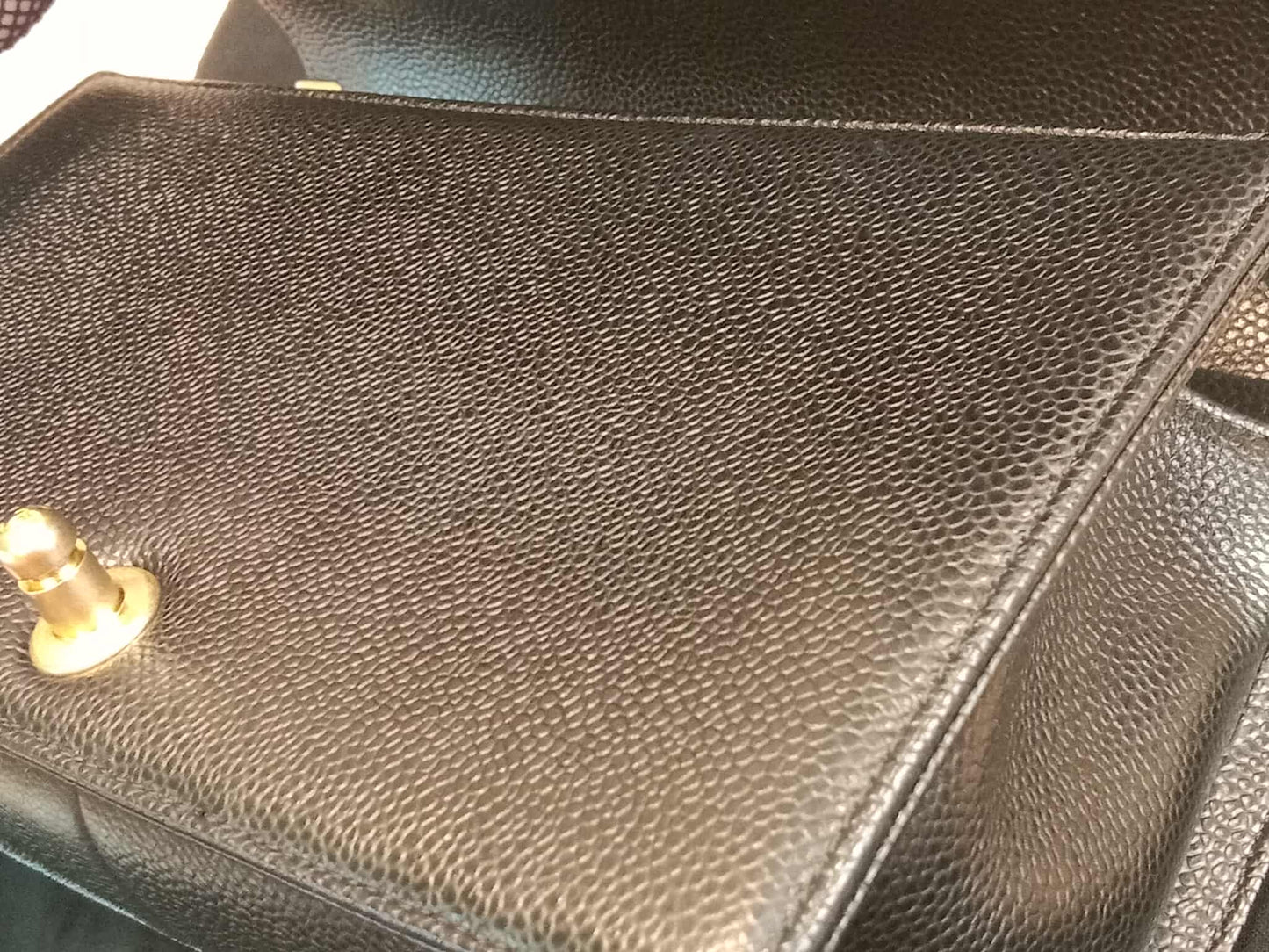 Chanel Leboy Old Medium Quilted Caviar Black Series 25