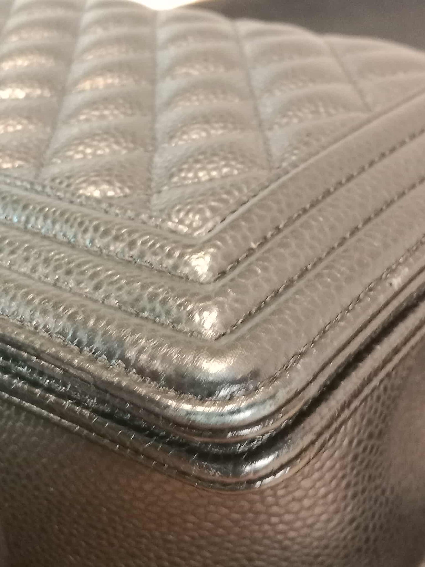Chanel Leboy Old Medium Quilted Caviar Black Series 25