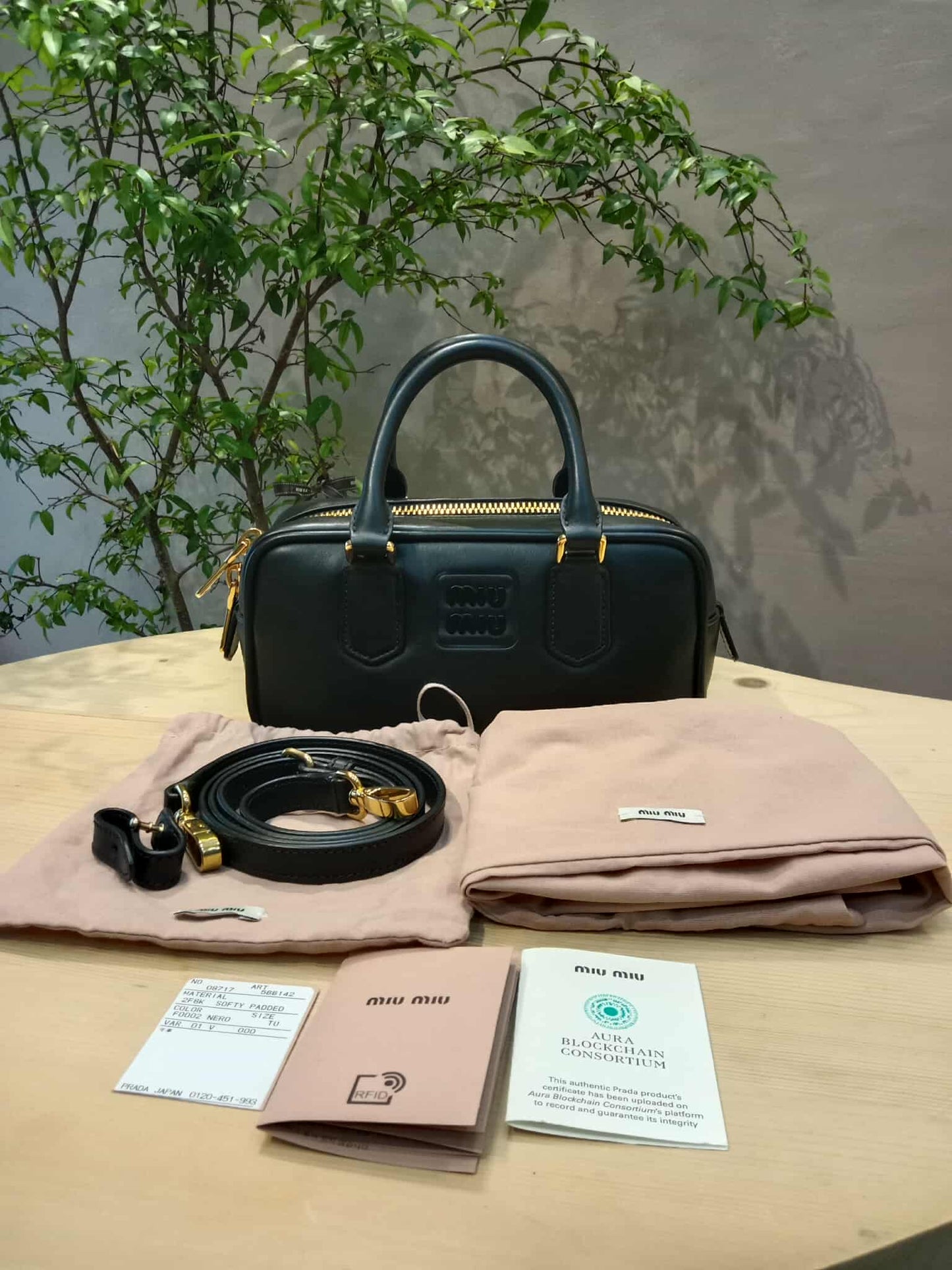 Miu Miu Arcadie Regular Black Bag