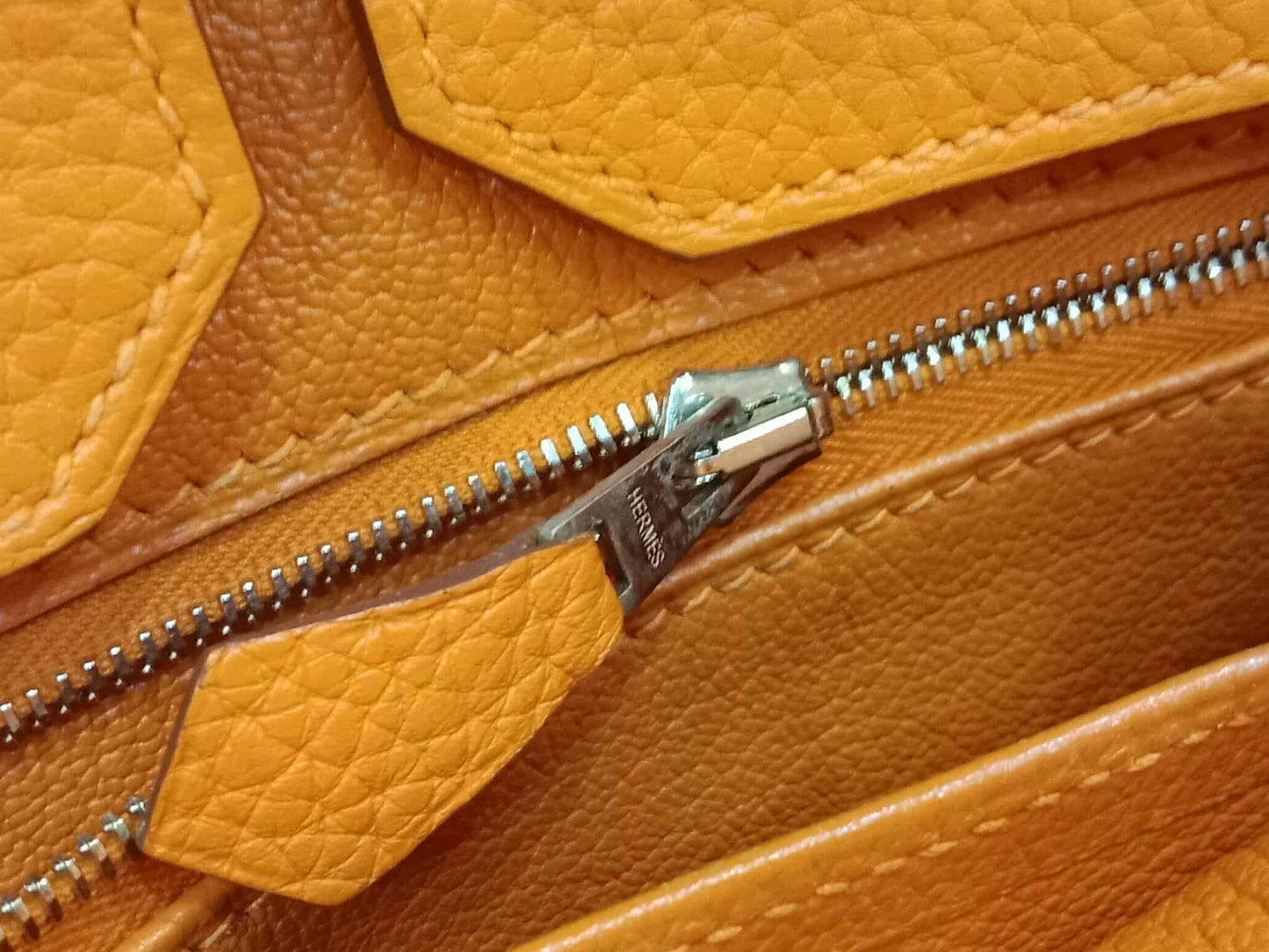 Hermes Birkin 35 Poppy Orange Clemence Stamp L Square 2008