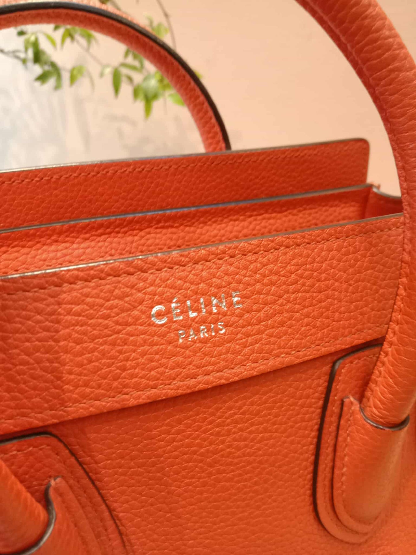 Celine Luggage Nano Red