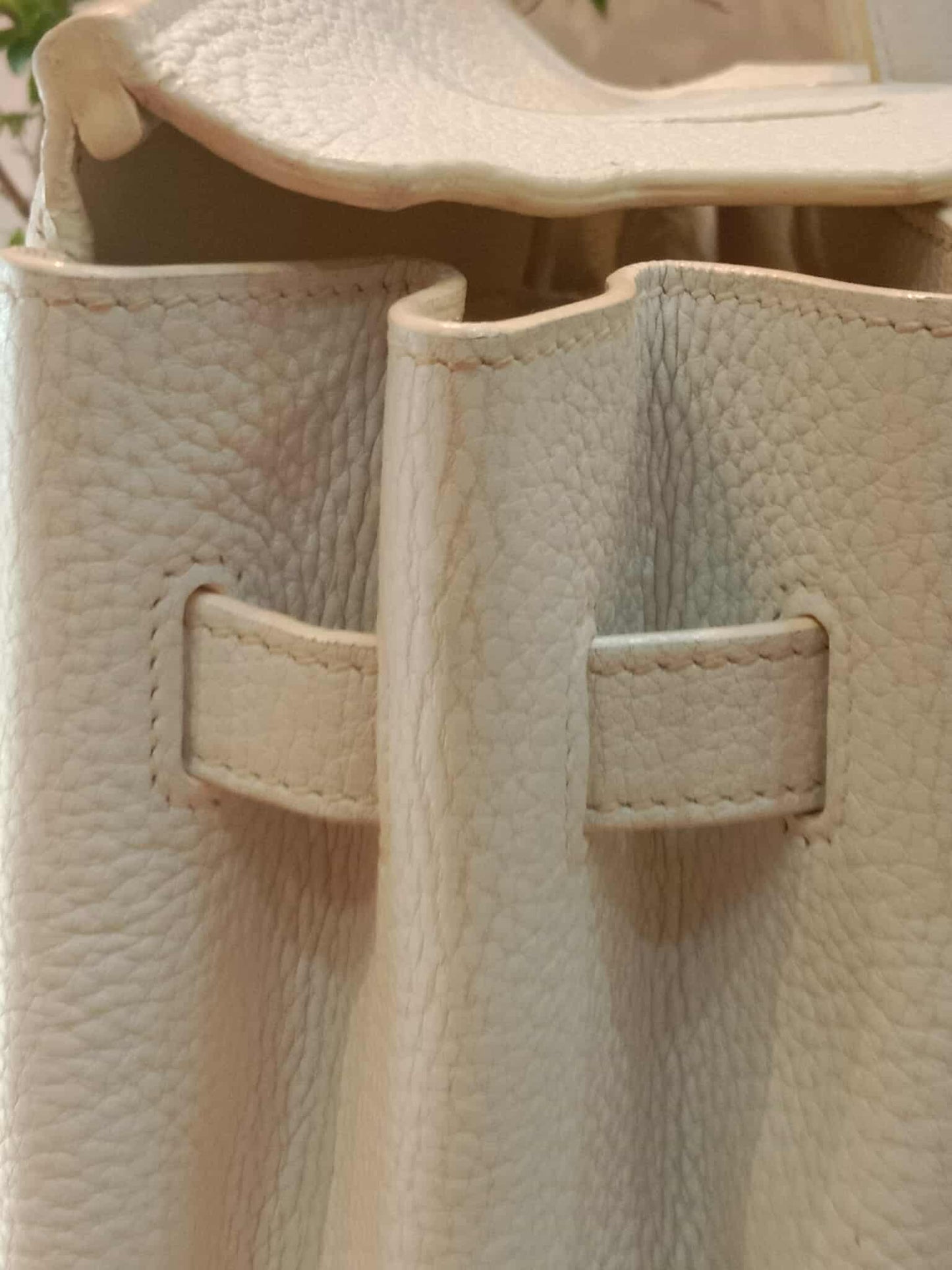 Hermes Birkin 35 White Clemence Stamp N Square 2010