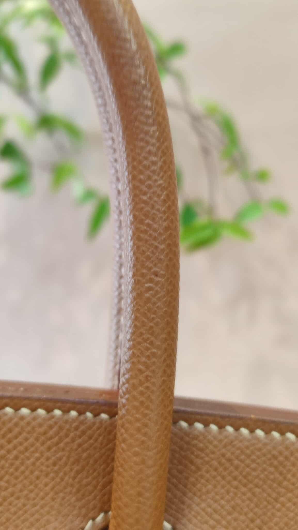 Hermes Birkin 30 Bicolor Gold/Biscuit Epsom Stamp G Square 2003 GHW