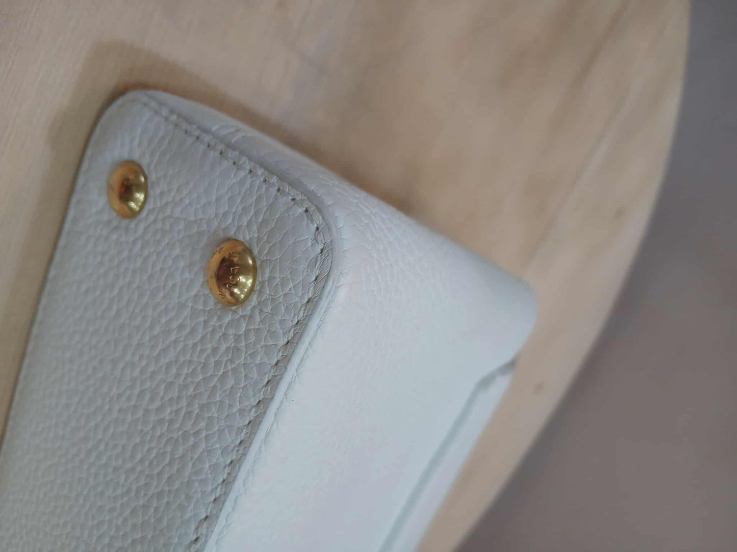 Louis Vuitton Mini Capucine Snakeskin Handle White