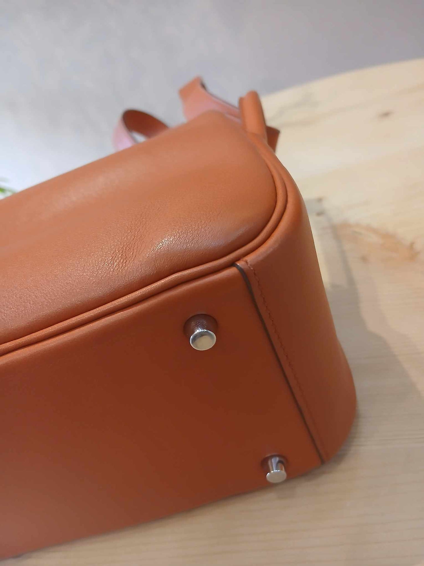 Hermes Mini Lindy Bi-Color Orange Stamp Z 2021