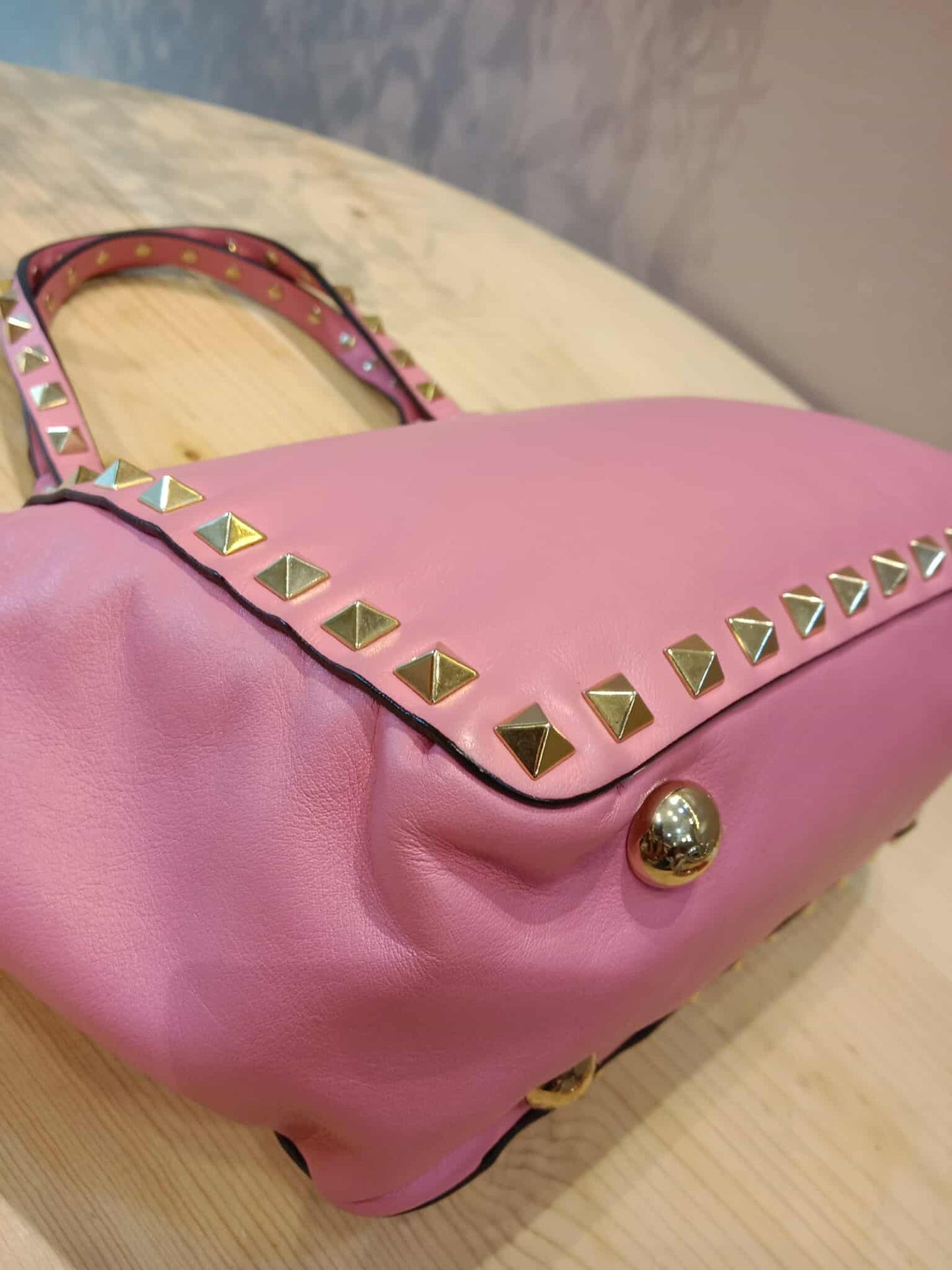 Valentino Rockstud Tote Bag Pink Mini