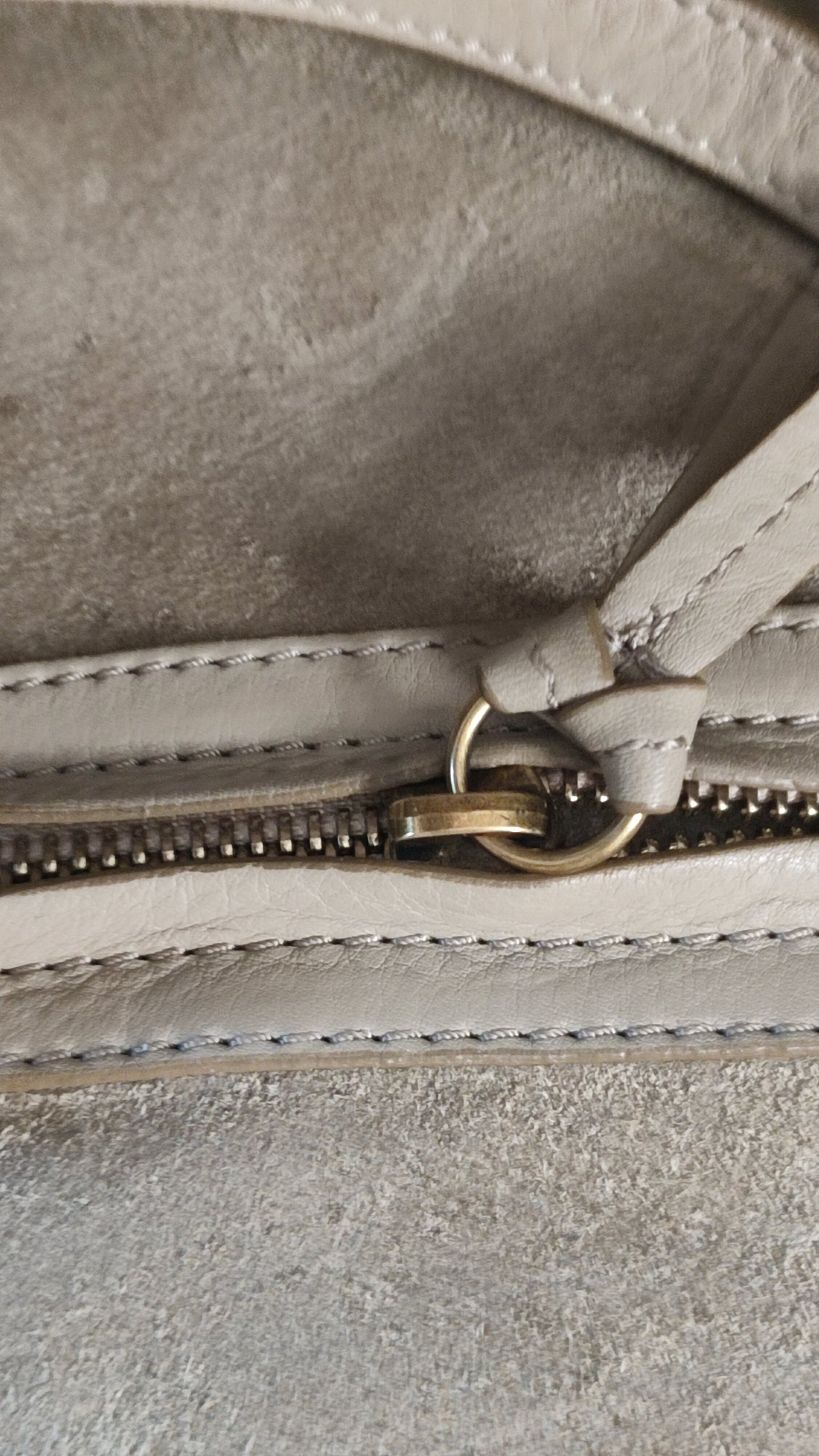 Celine Drummed Phantom Taupe Bag