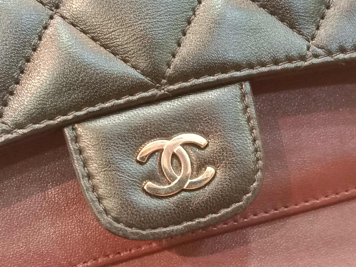 Chanel Black Lambskin Tri-Fold Long Wallet Series 13
