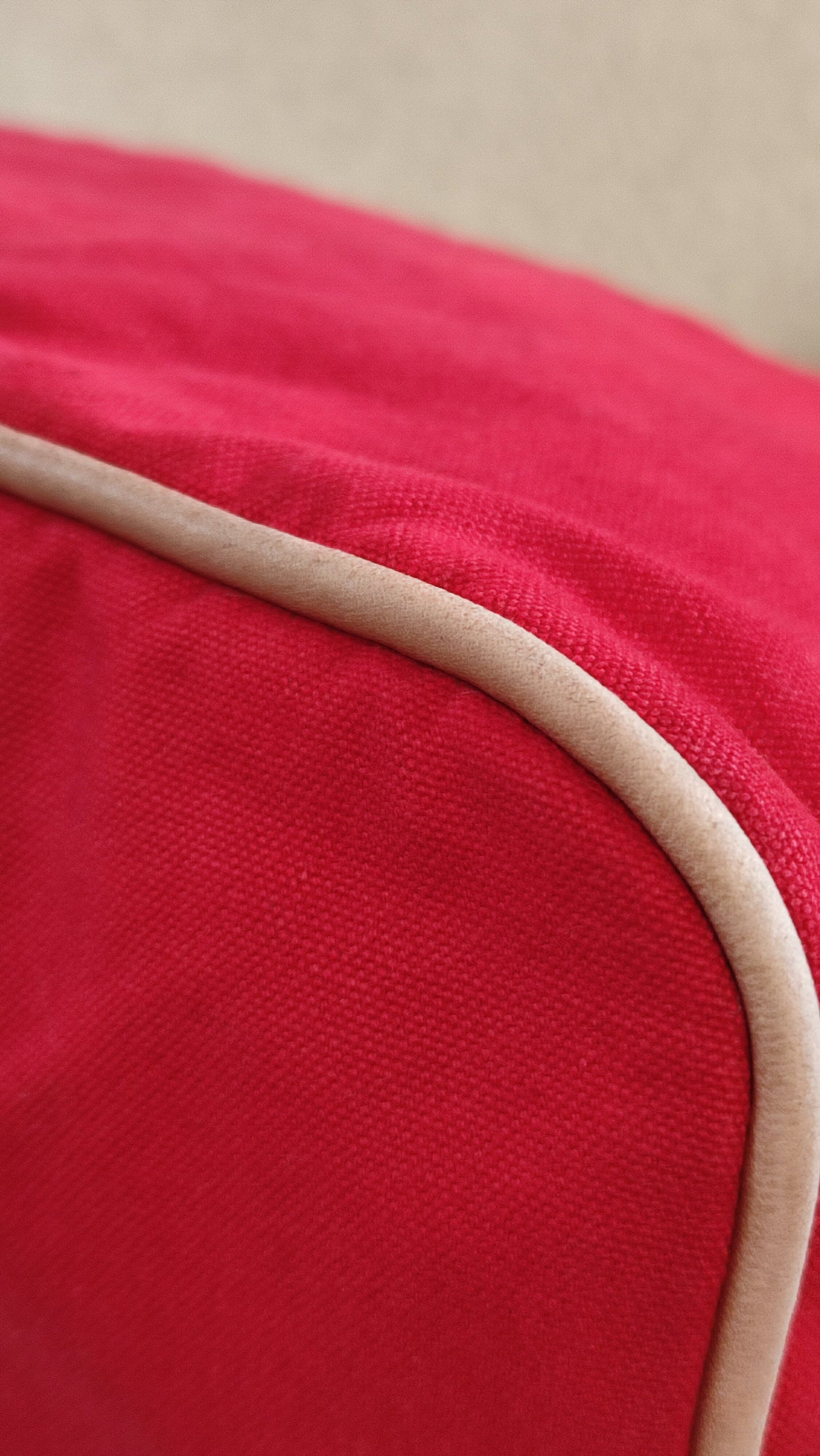 Hermes Bolide Canvas Red Pouch