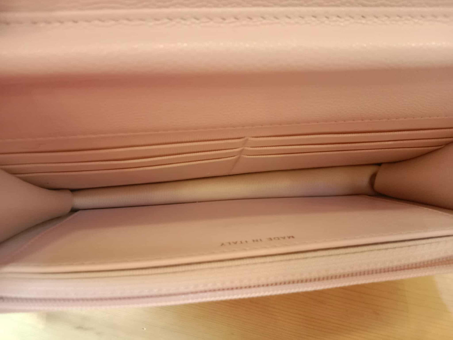 Chanel CC Wallet on Chain Light Pink Microchipped