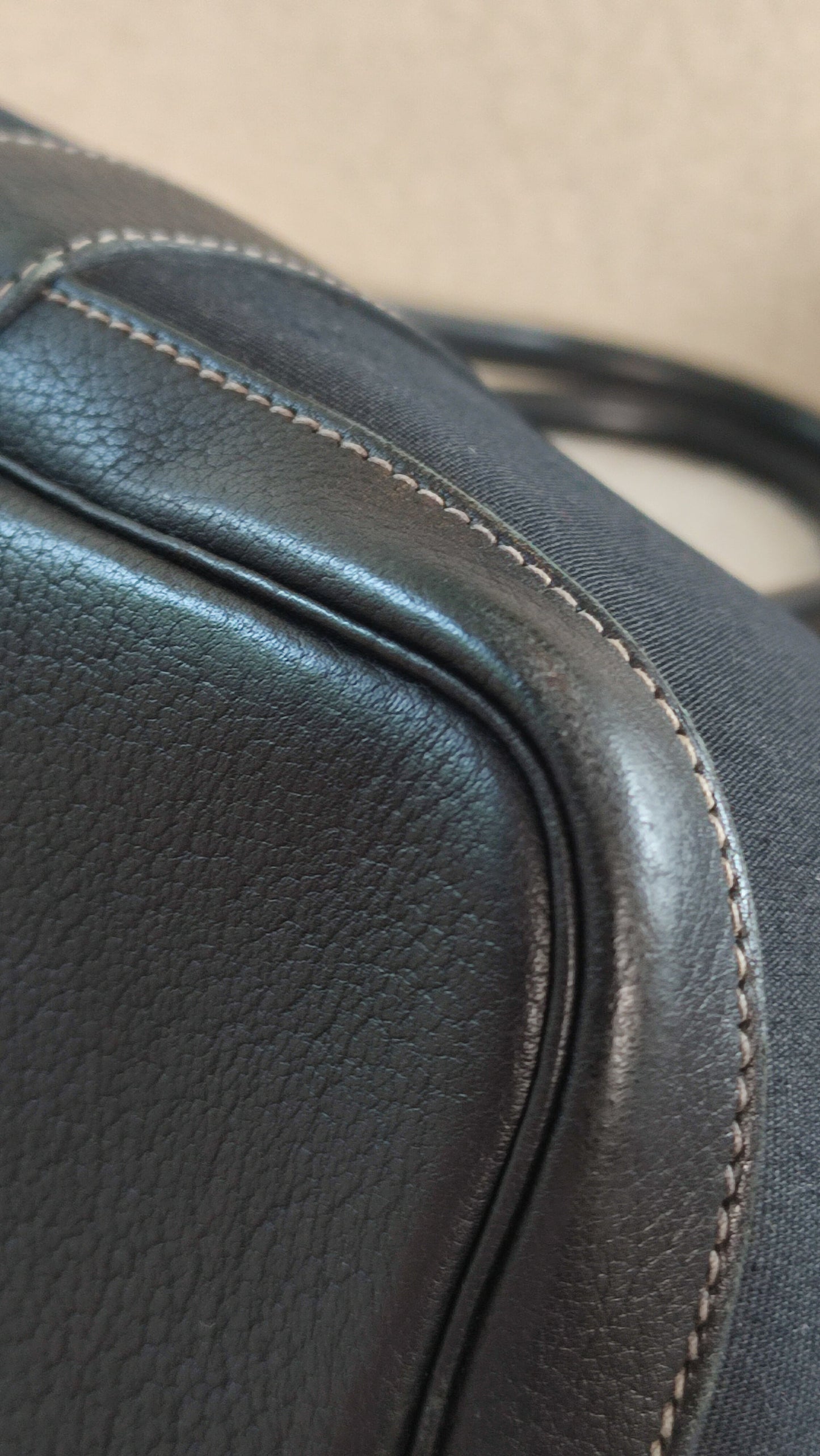 Hermes GPT 36 Noir Canvas/Leather Bag Stamp T 2015