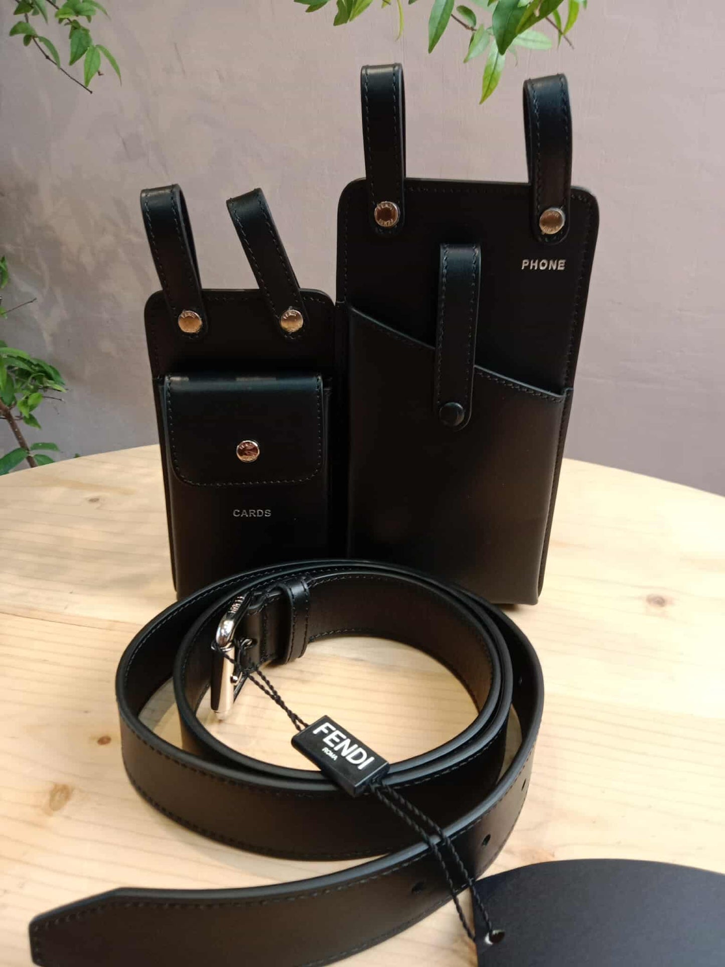 Fendi Belt Two Pouch Black