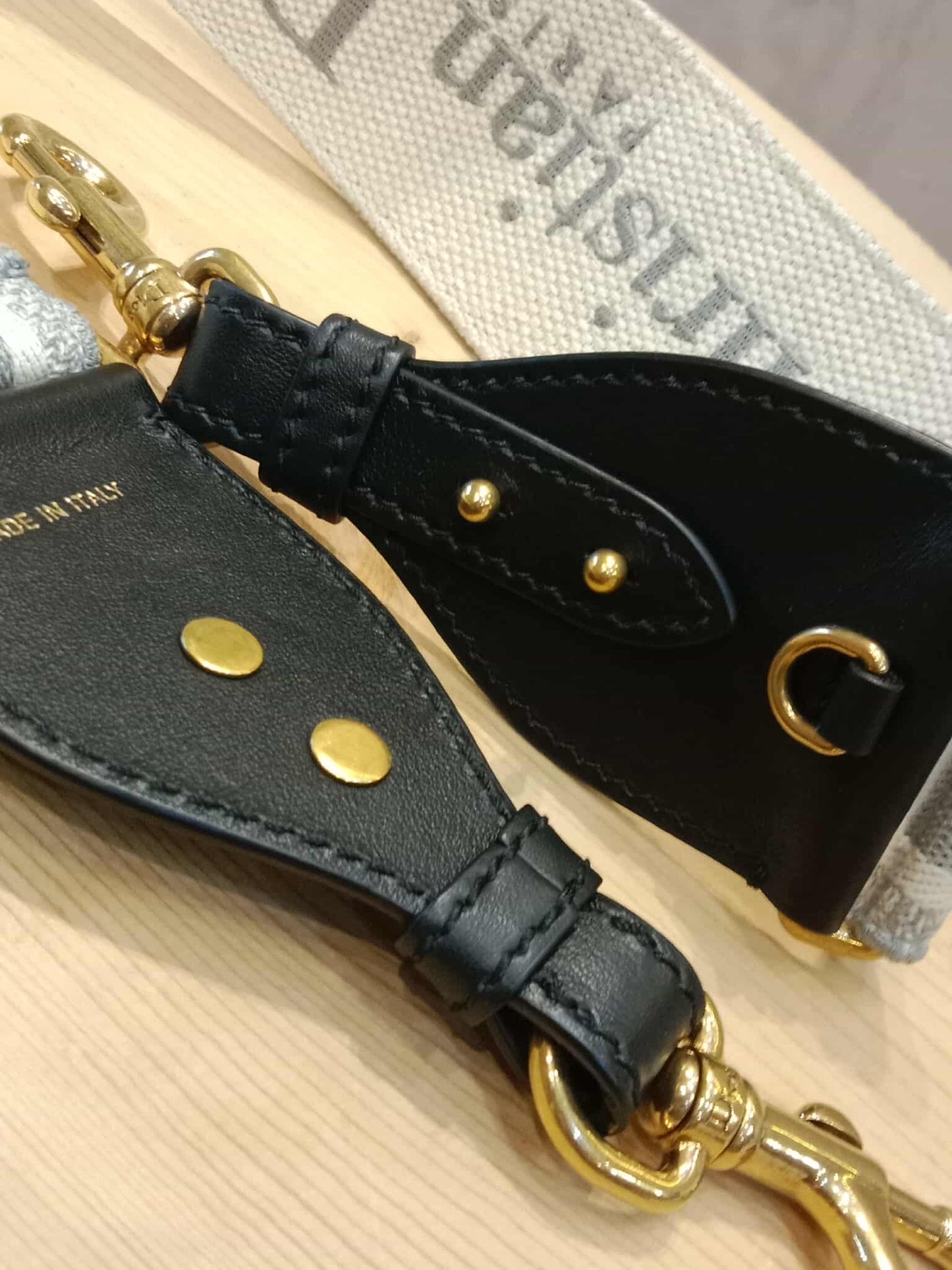 Dior Embroidered Logo Shoulder Strap
