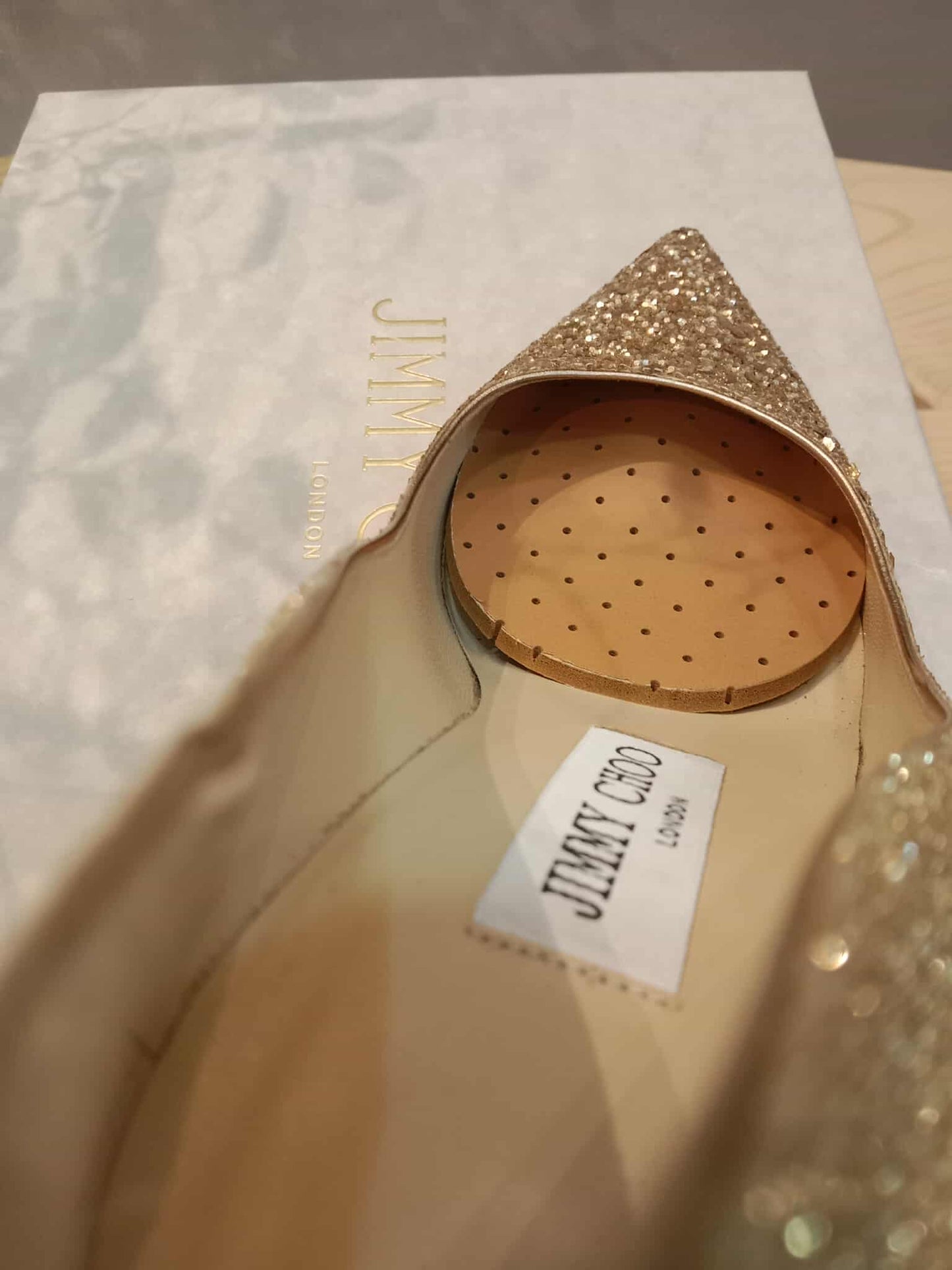 Jimmy Choo Gold Heels Size 35.5