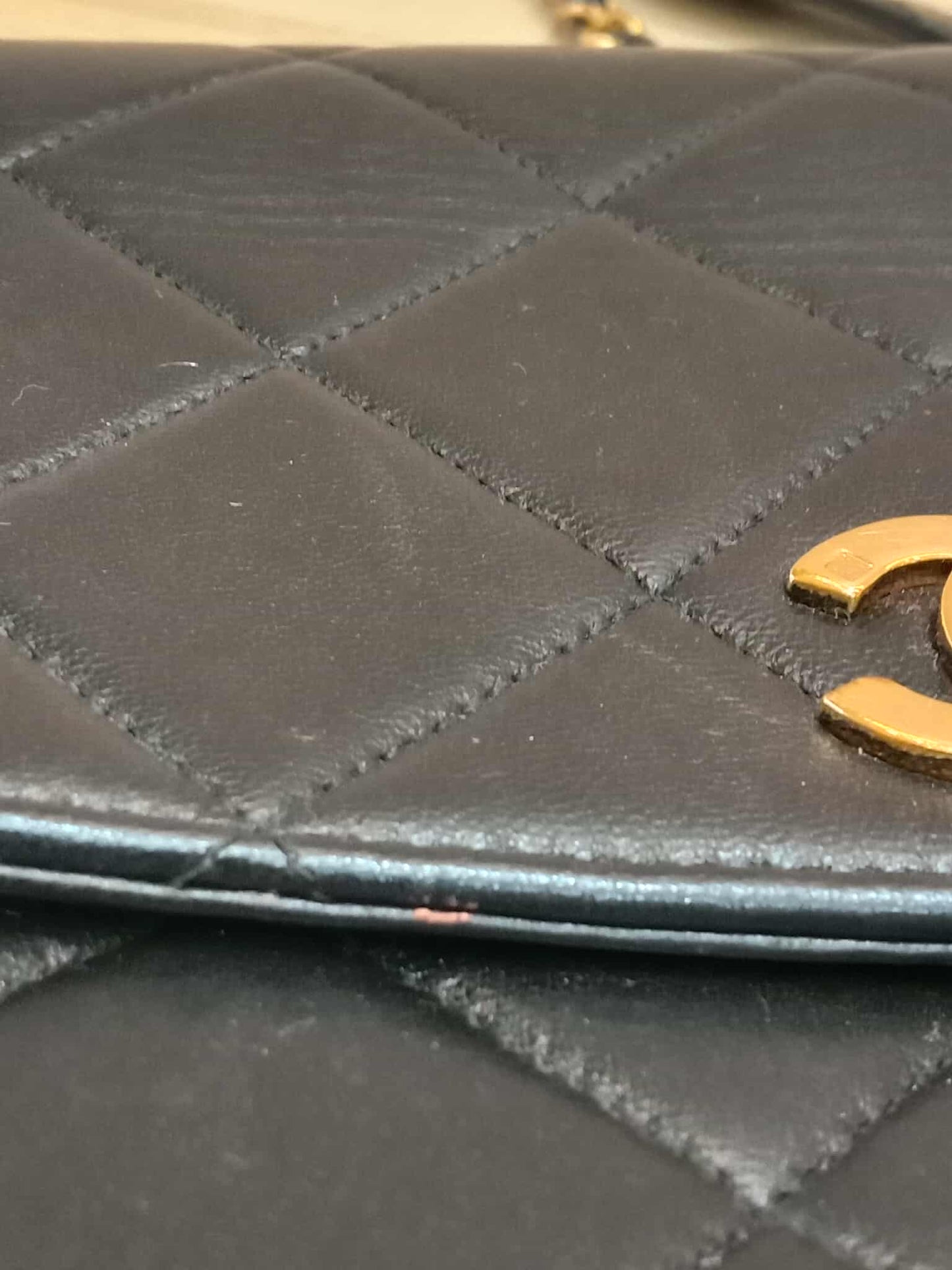 Chanel Vintage Lambskin Flap Black Series 3