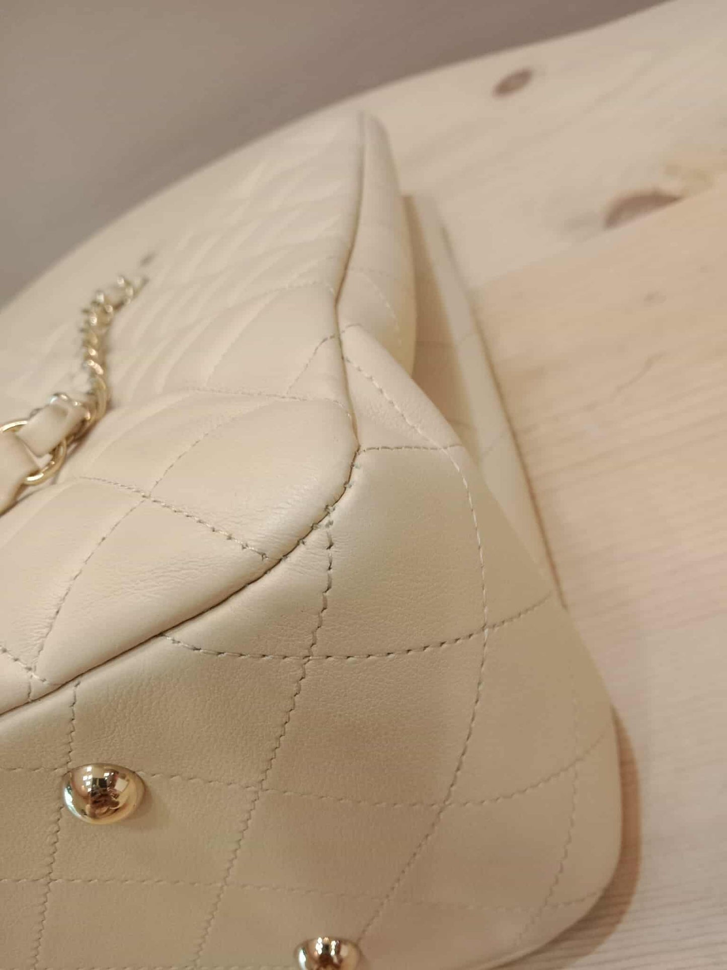 Chanel Classic CC Tote Beige Lambskin Series 21