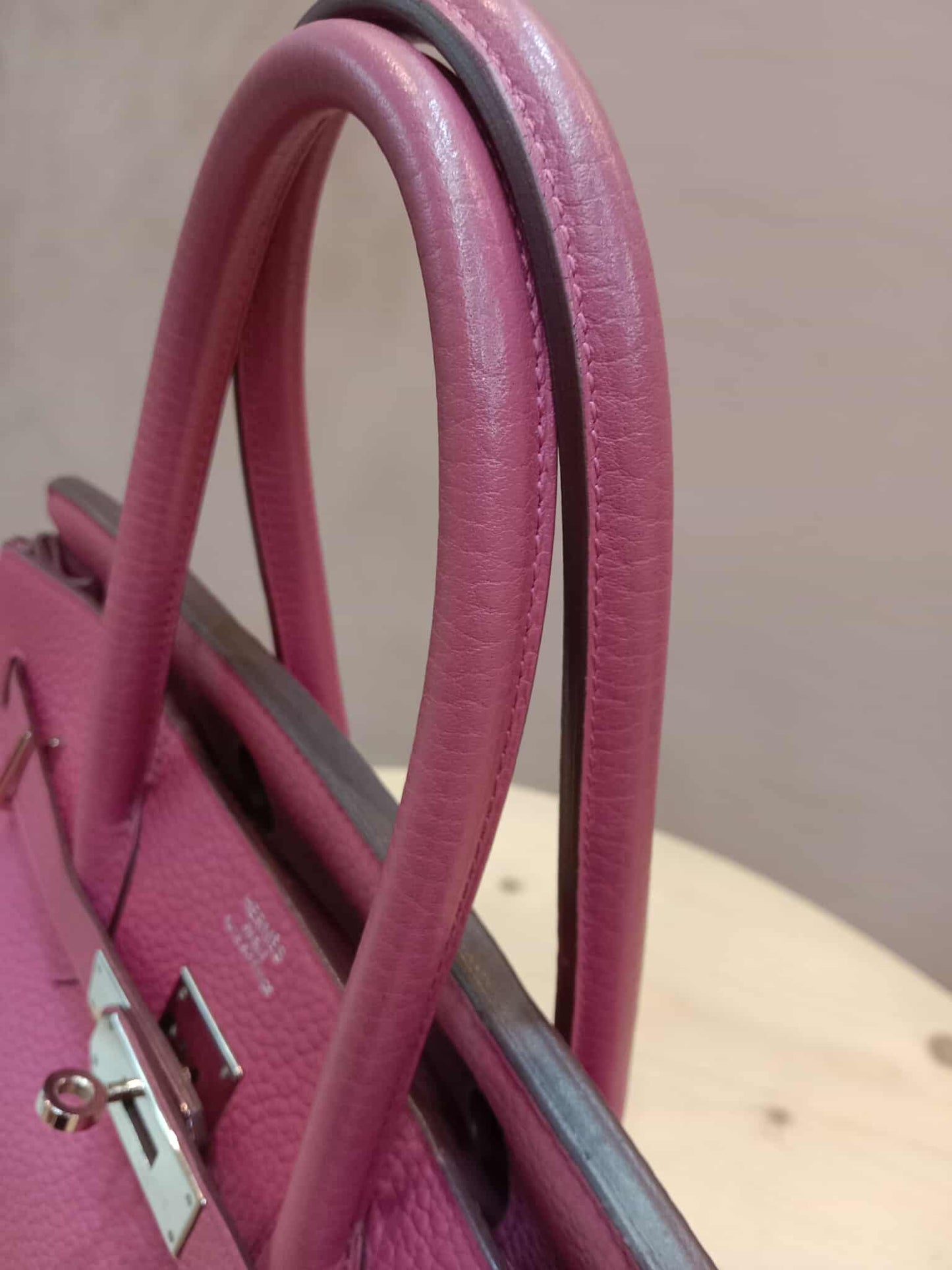 Hermes Birkin 35 Rose Poupre Clemence Stamp T 2015