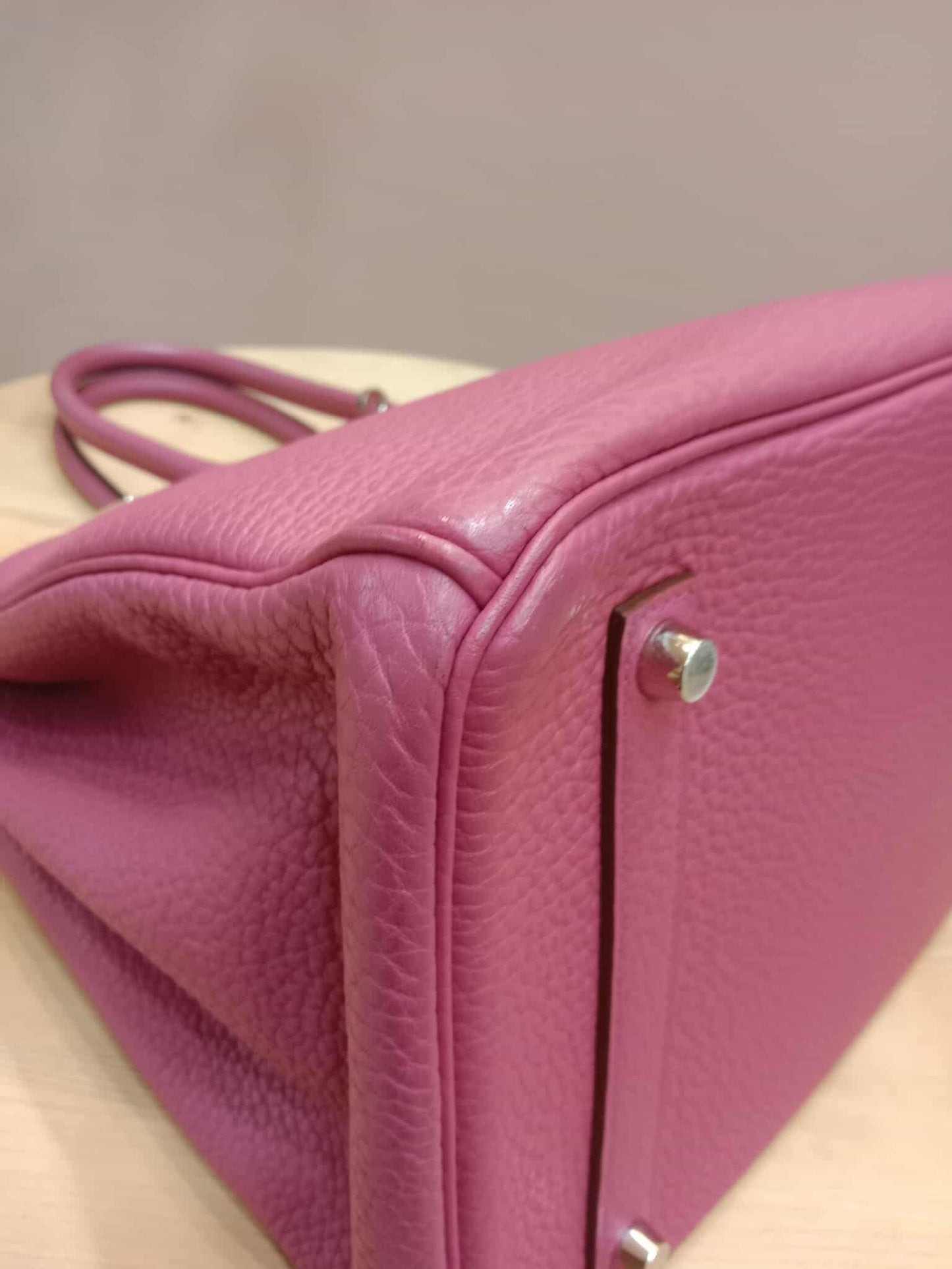 Hermes Birkin 35 Rose Poupre Clemence Stamp T 2015
