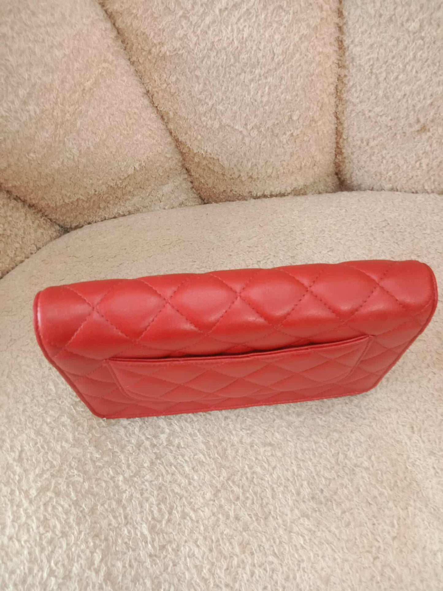Chanel Wallet on Chain Lambskin Red Series 13