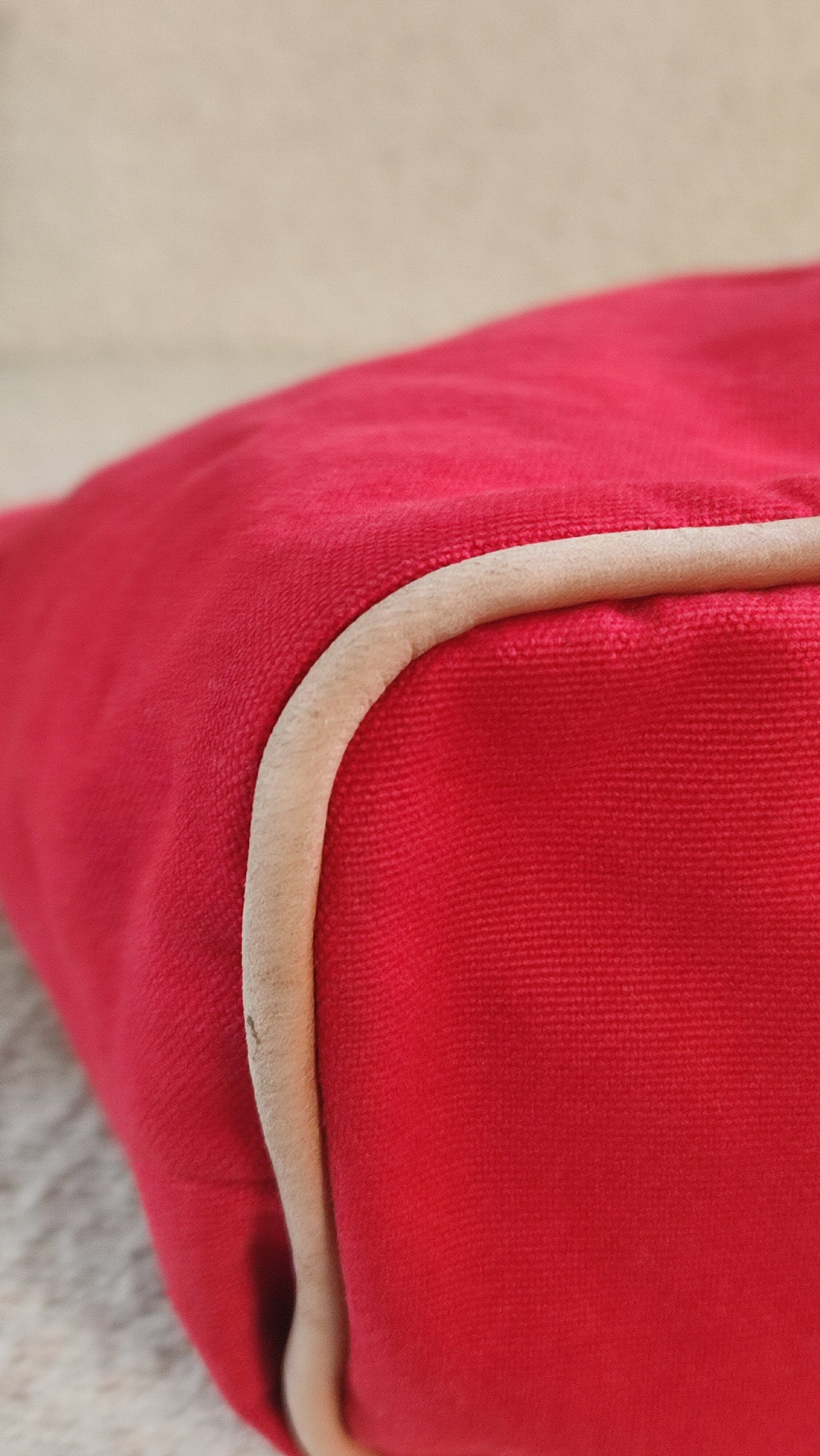 Hermes Bolide Canvas Red Pouch