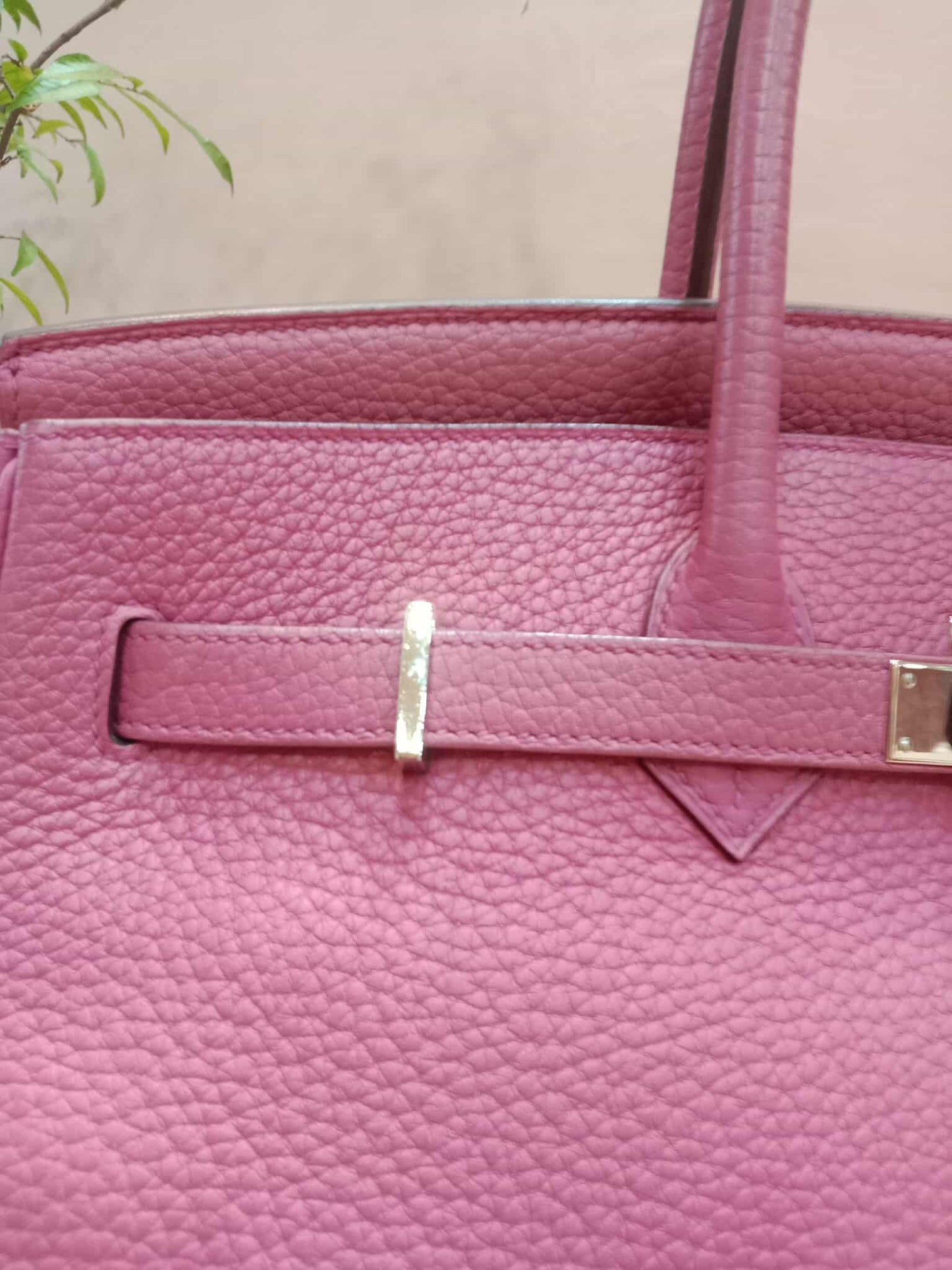 Hermes Birkin 35 Rose Poupre Clemence Stamp T 2015