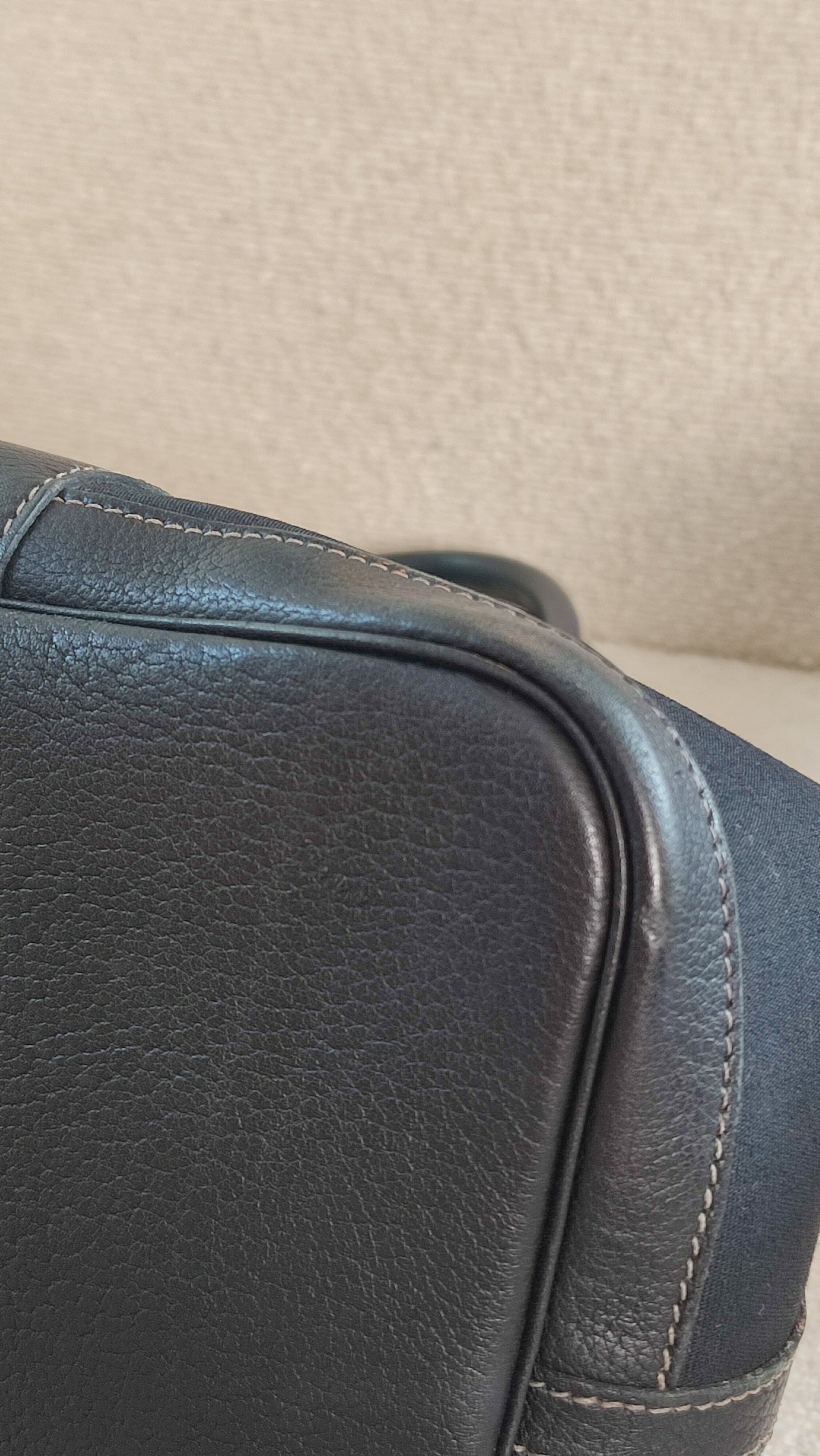 Hermes GPT 36 Noir Canvas/Leather Bag Stamp T 2015