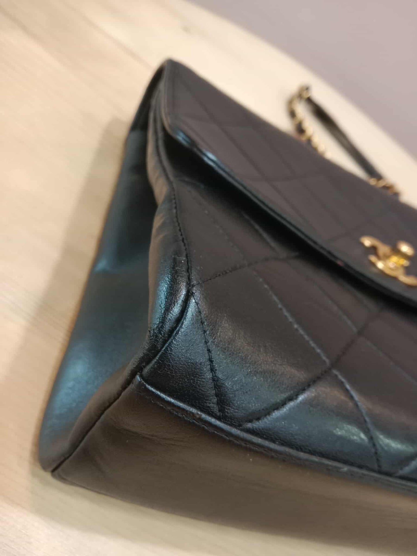 Chanel Vintage Lambskin Flap Black Series 3