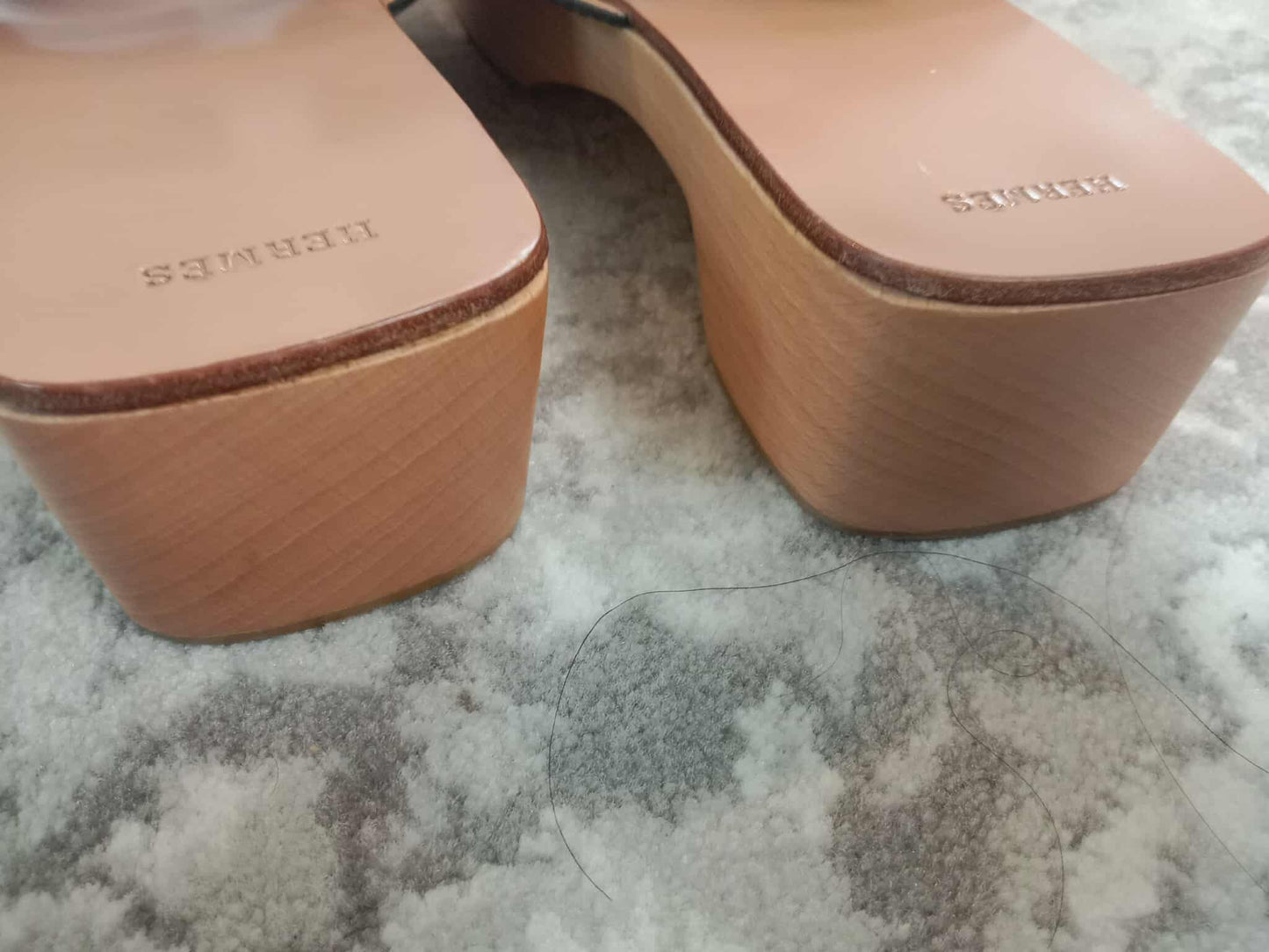 Hermes H Logo Sandals Size 38