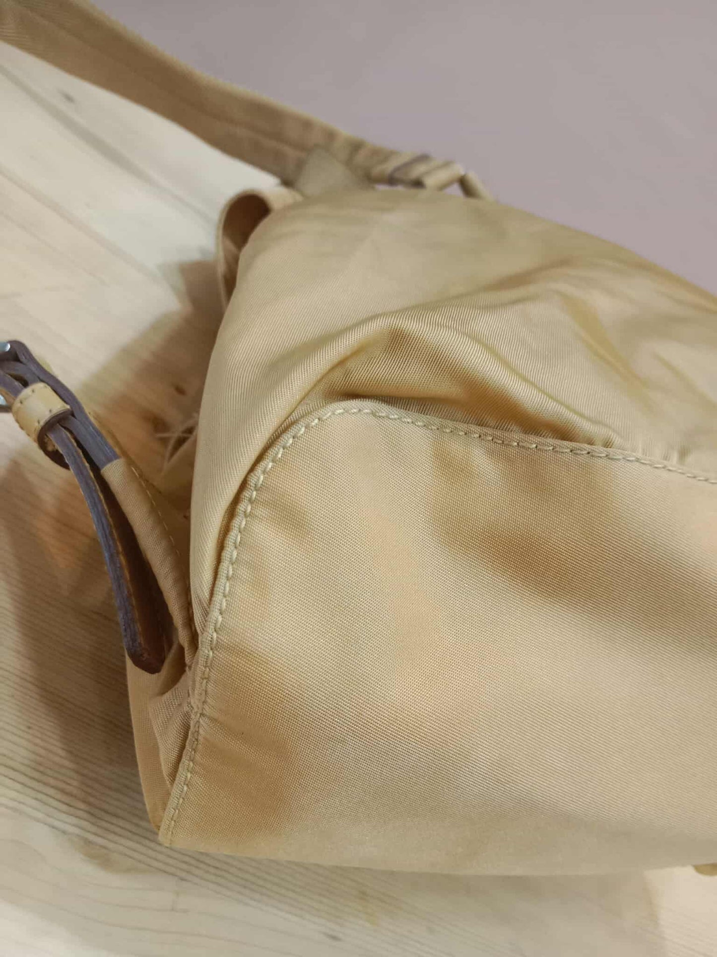 Prada Nylon Backpack Small Beige