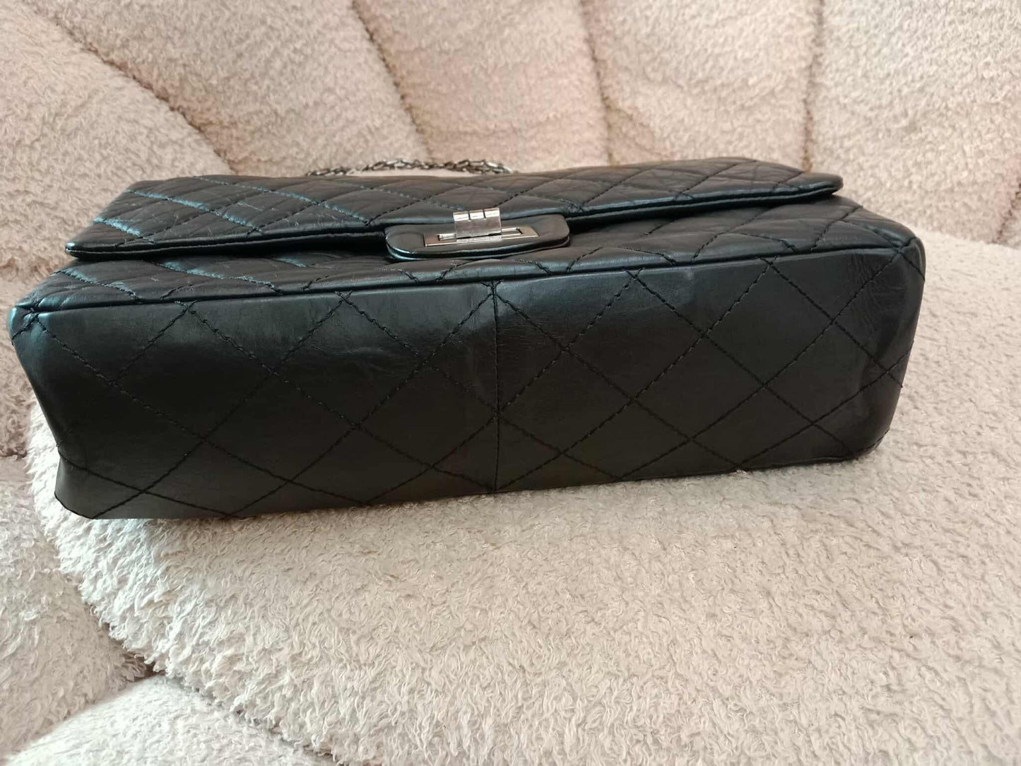 Chanel Reissue Mademoiselle Double Flap Black Calfskin Series 14