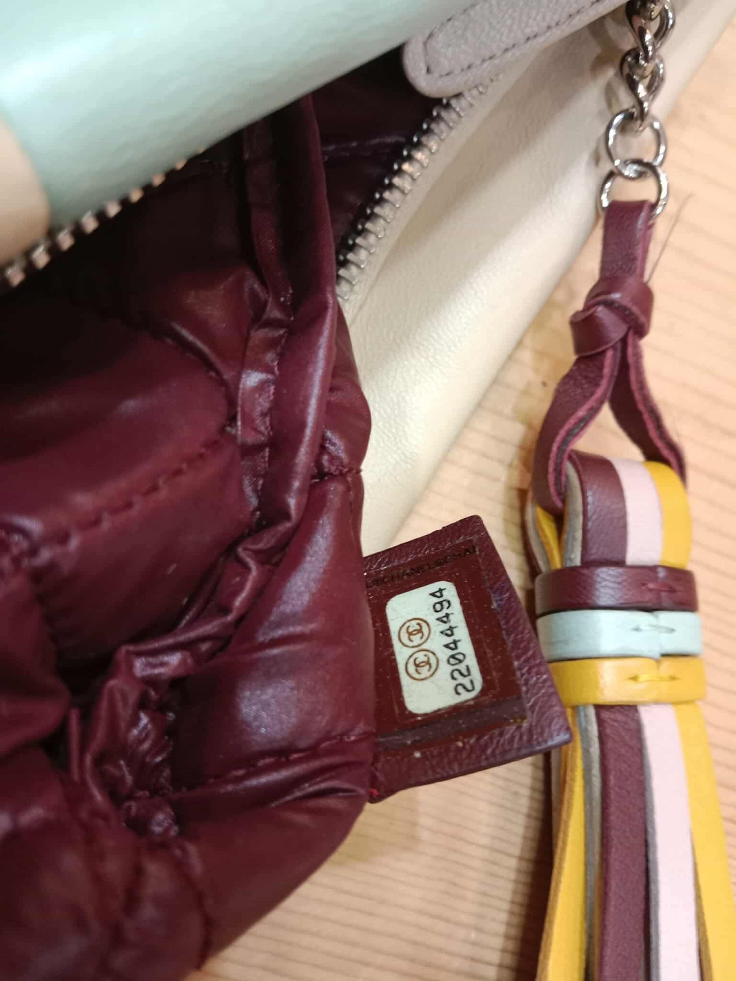 Chanel Colorblock Patchwork O-Case Clutch Lambskin Series 22