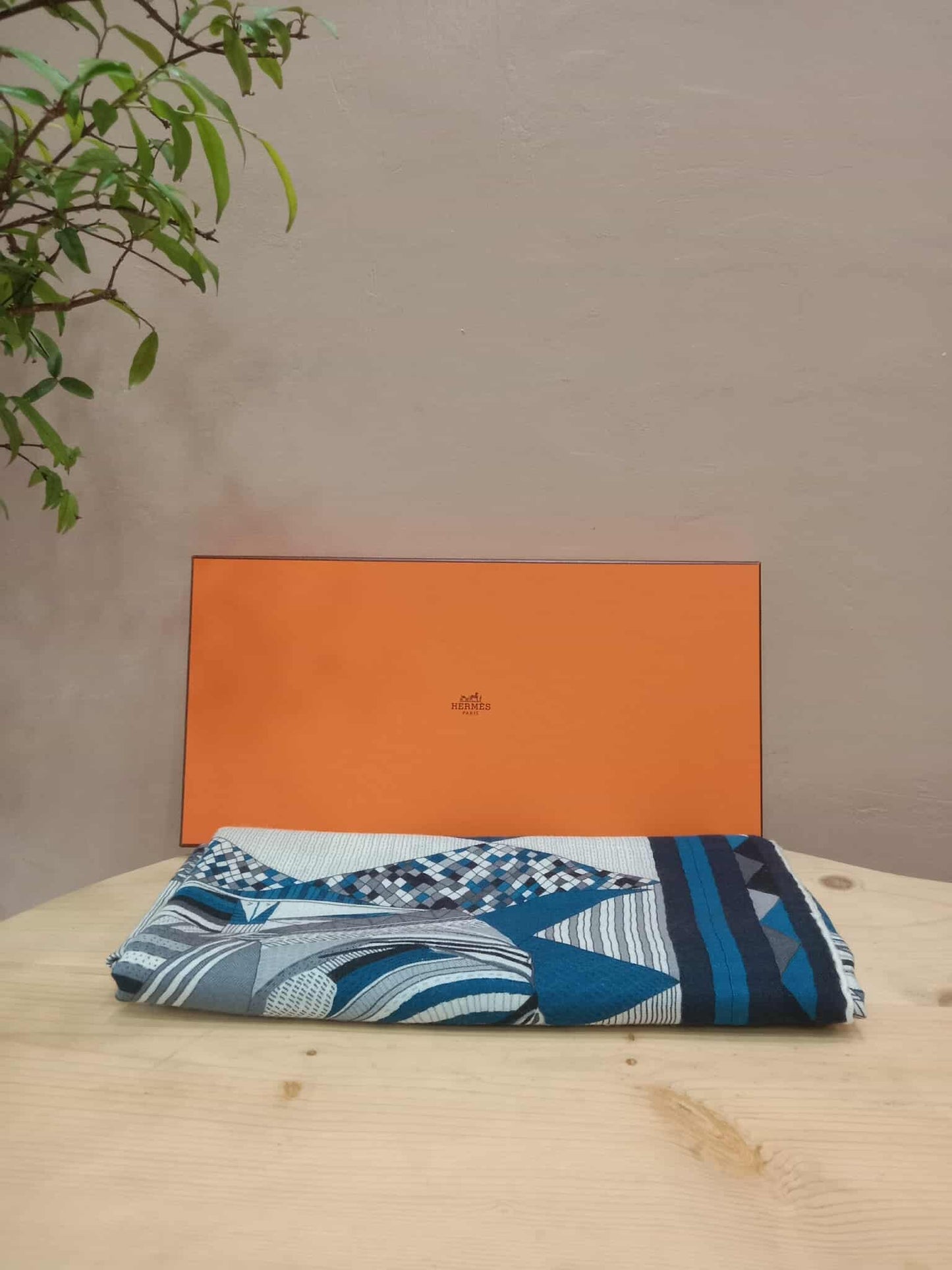 Hermes Horse Patchwork Blue 90 CM Scarf