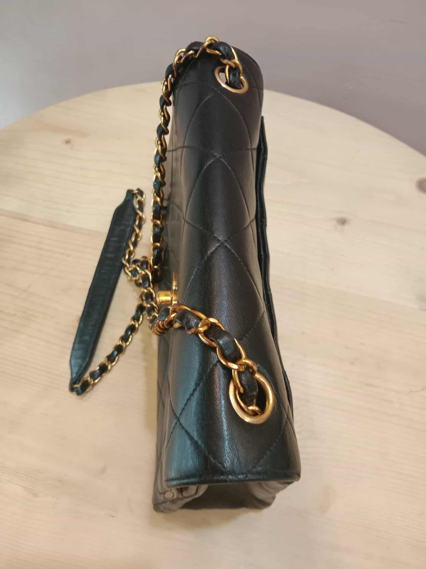 Chanel Vintage Lambskin Flap Black Series 3