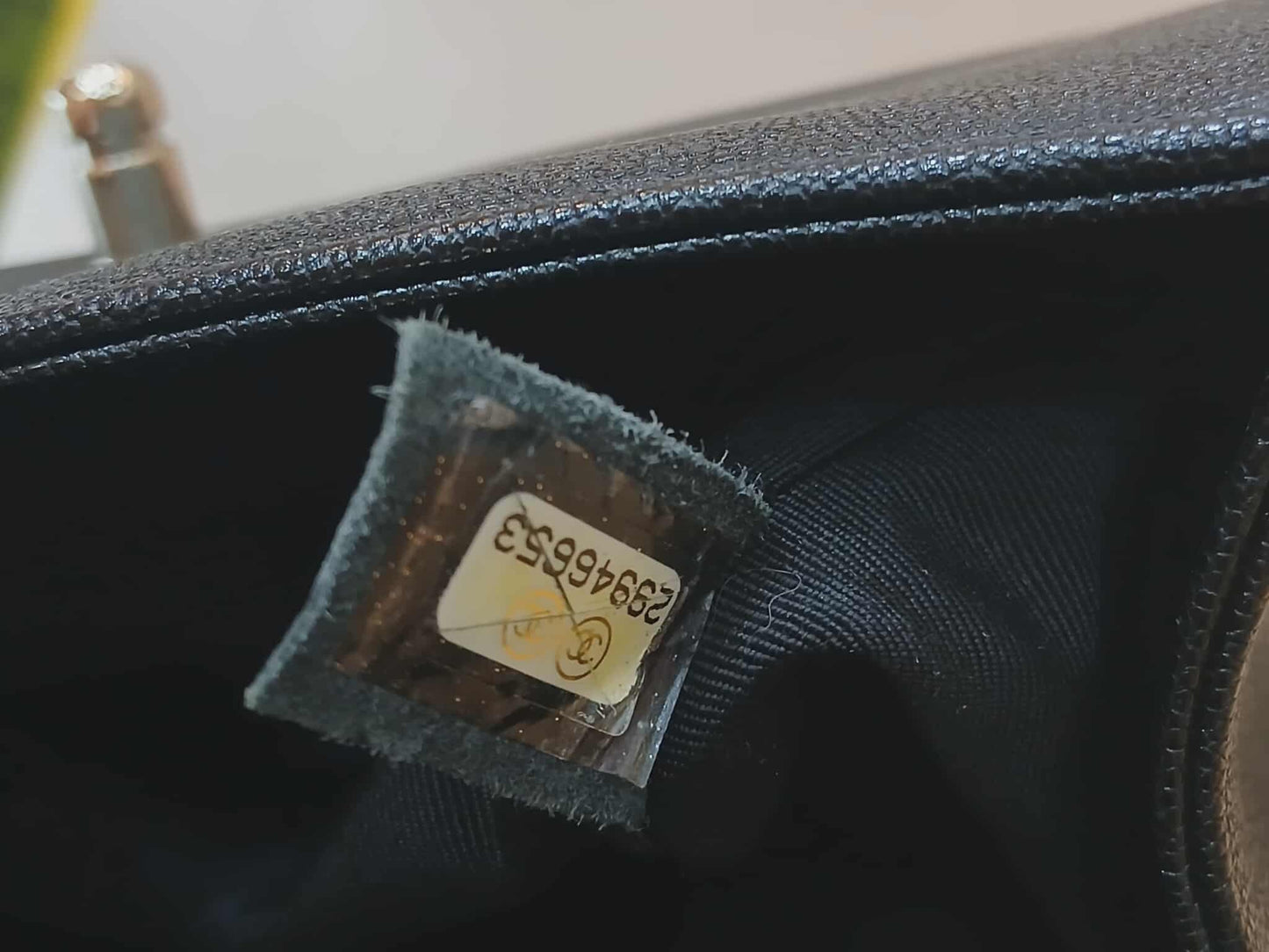 Chanel Leboy Chevron Caviar Small Black Series 29