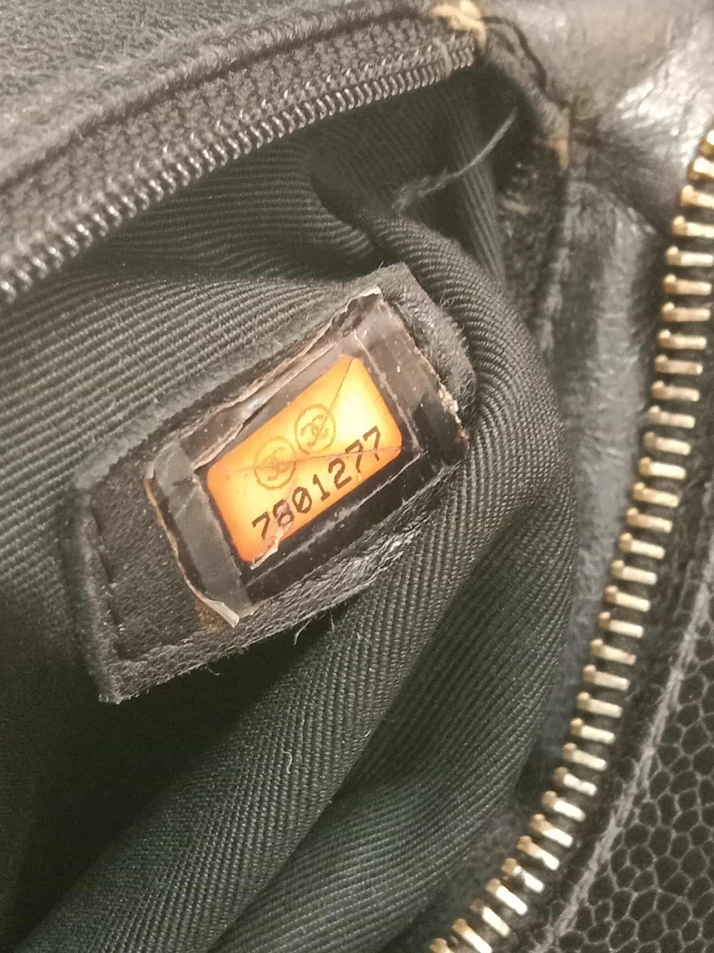 Chanel Medallion Black Caviar Series 7