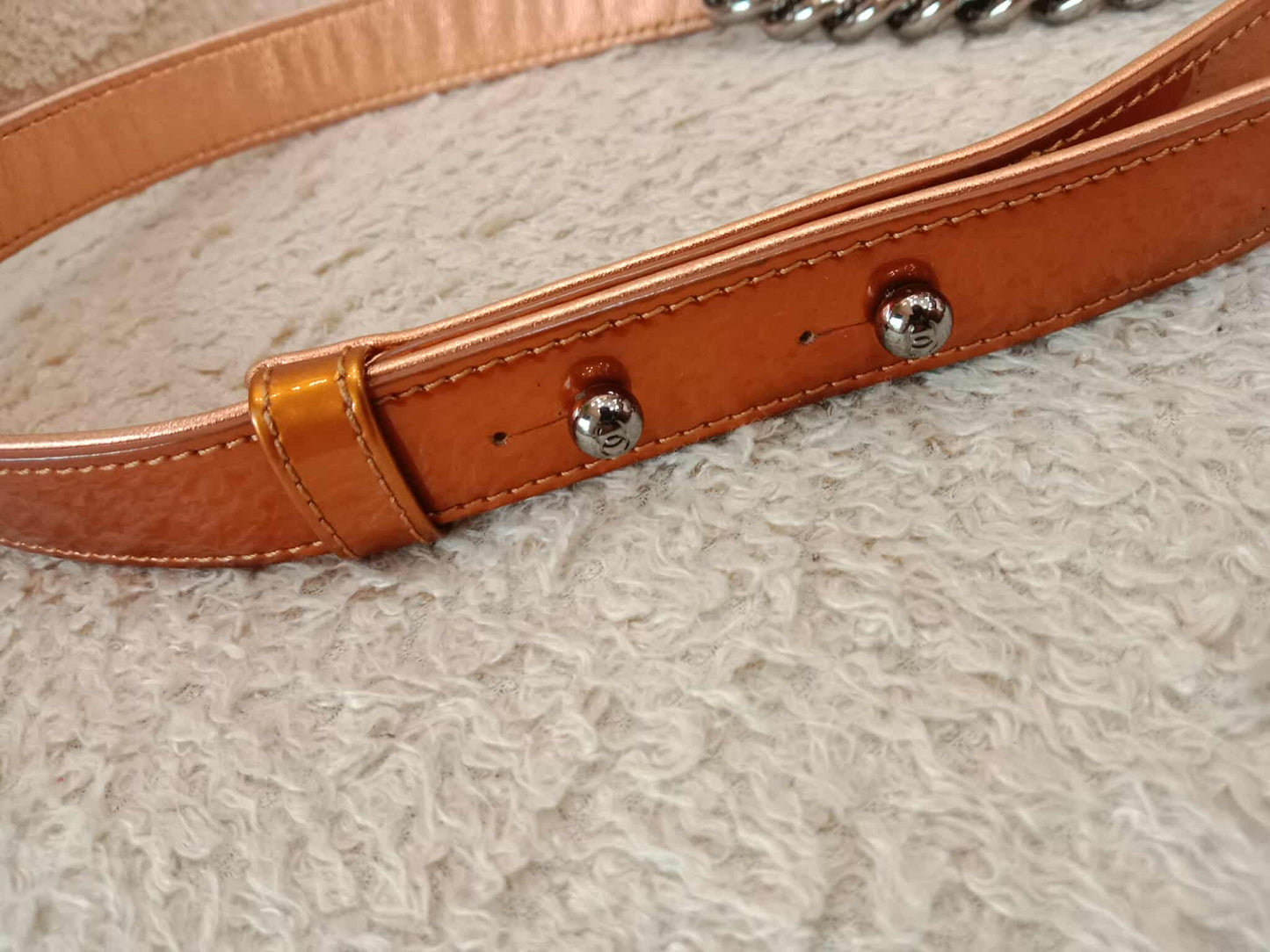 Chanel Quilted Patent Leboy Bronze Series 19